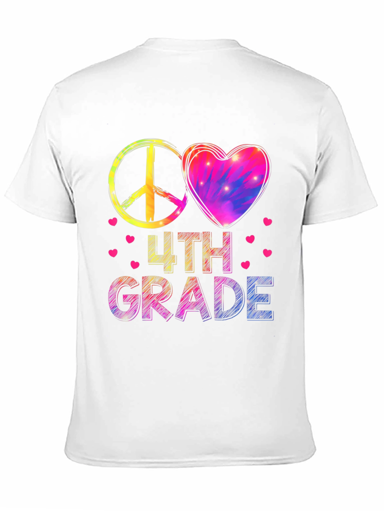 Peace Love 4th Grade T-Shirt