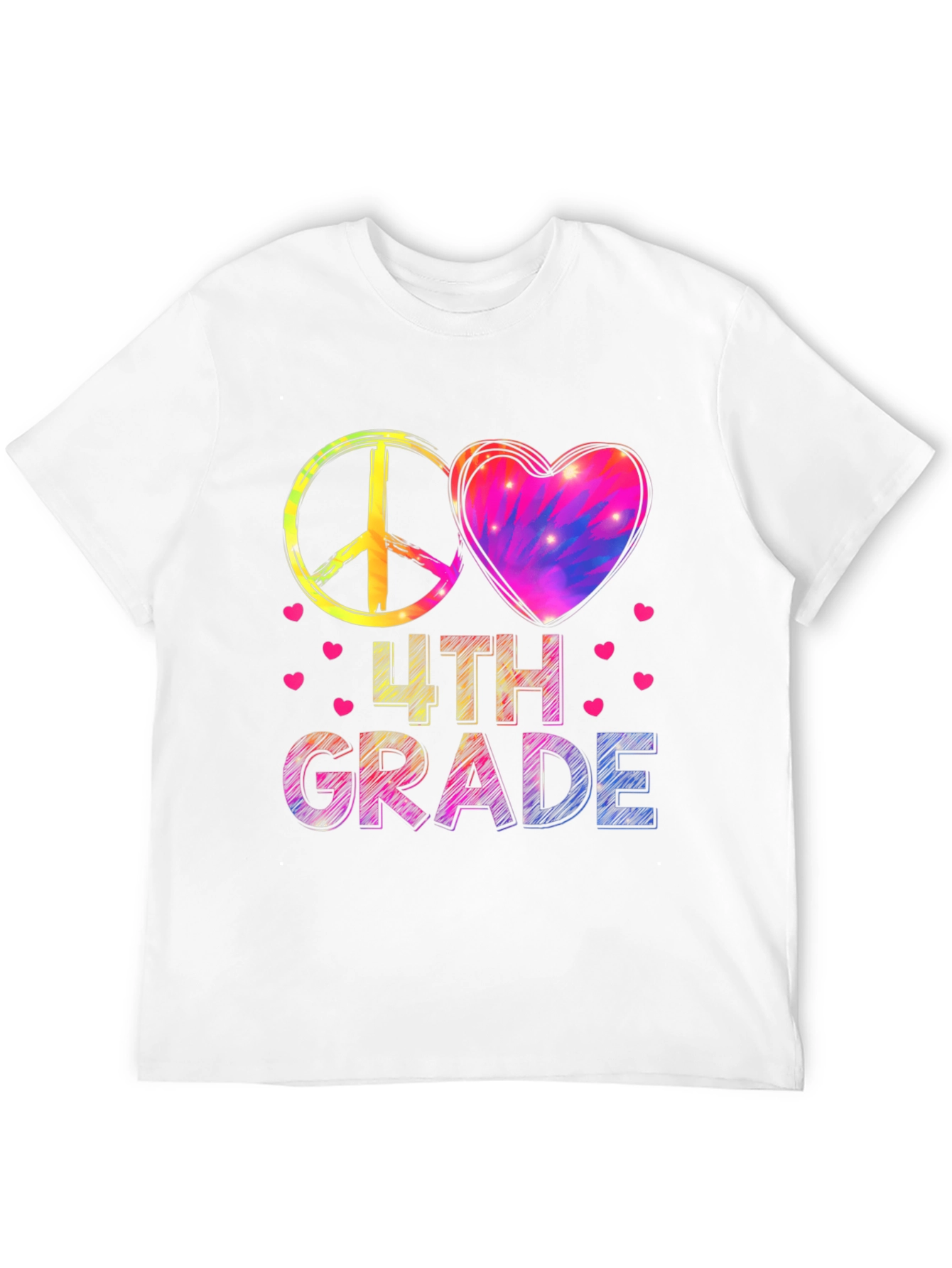 Peace Love 4th Grade T-Shirt