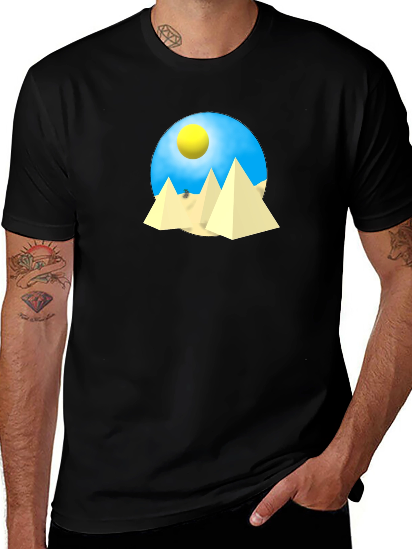 Egyptian Pyramid Graphic T-Shirt