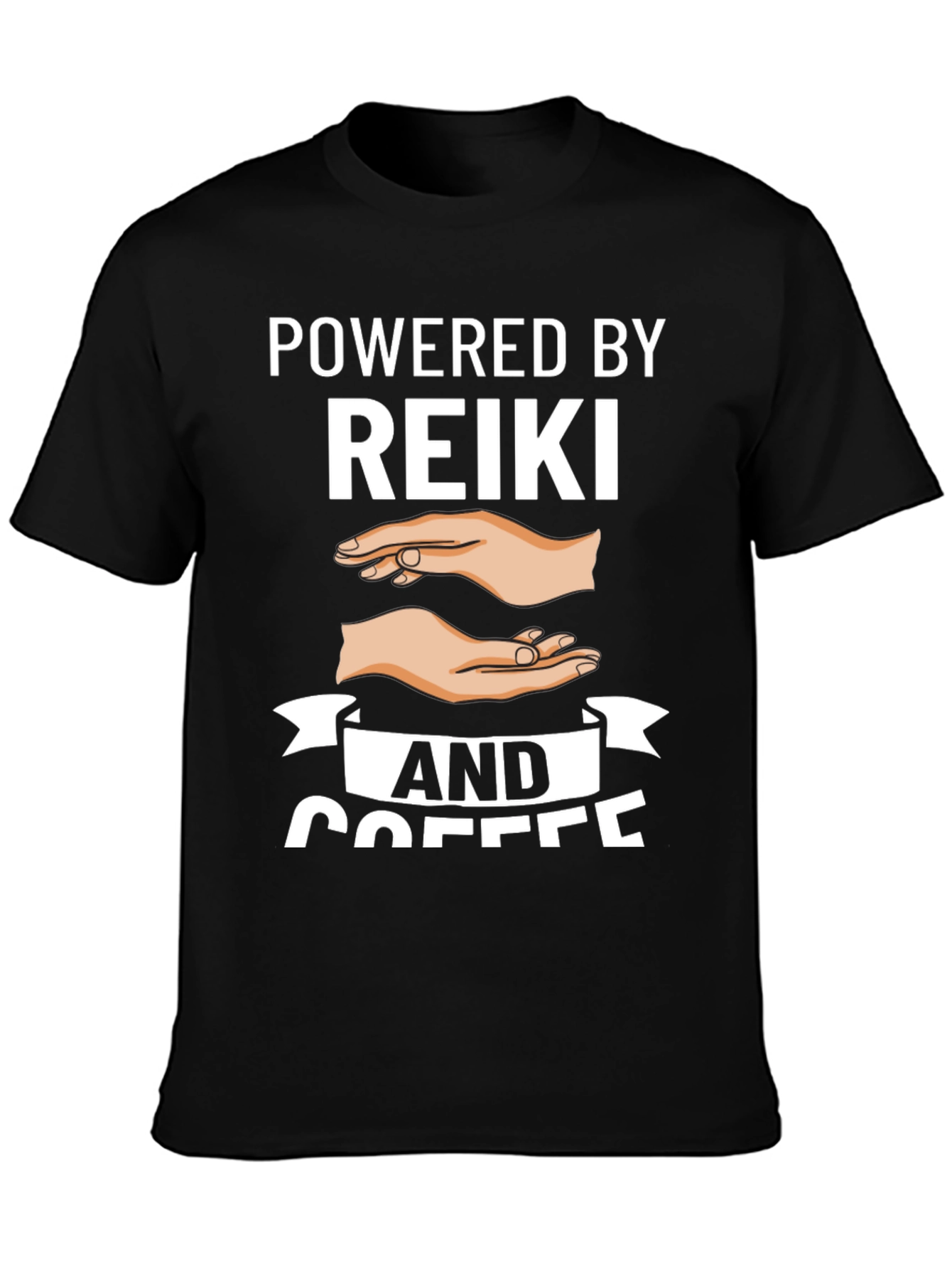 Powered by Reiki and Coffee Graphic Tee
