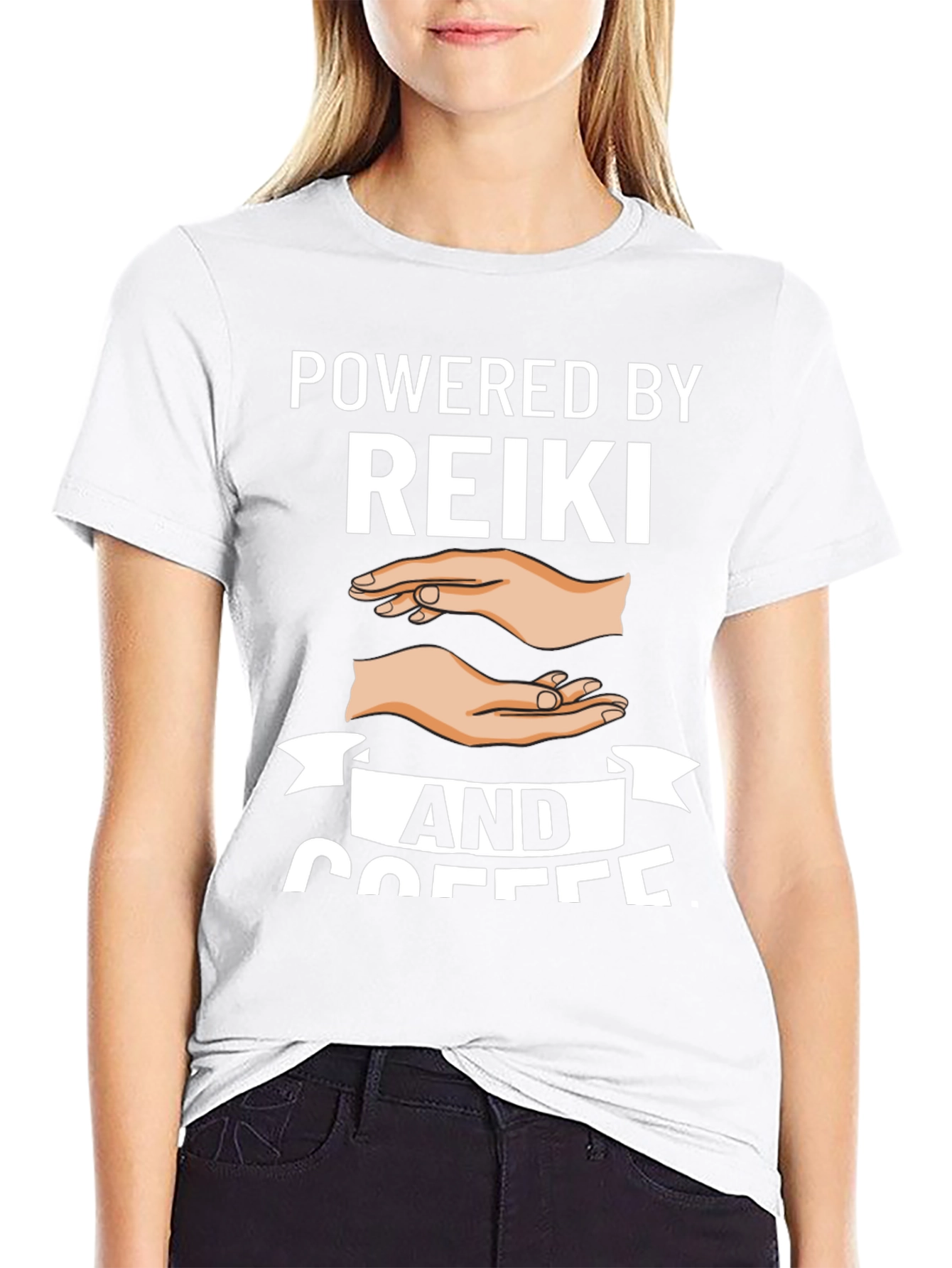 Powered by Reiki and Coffee Graphic Tee