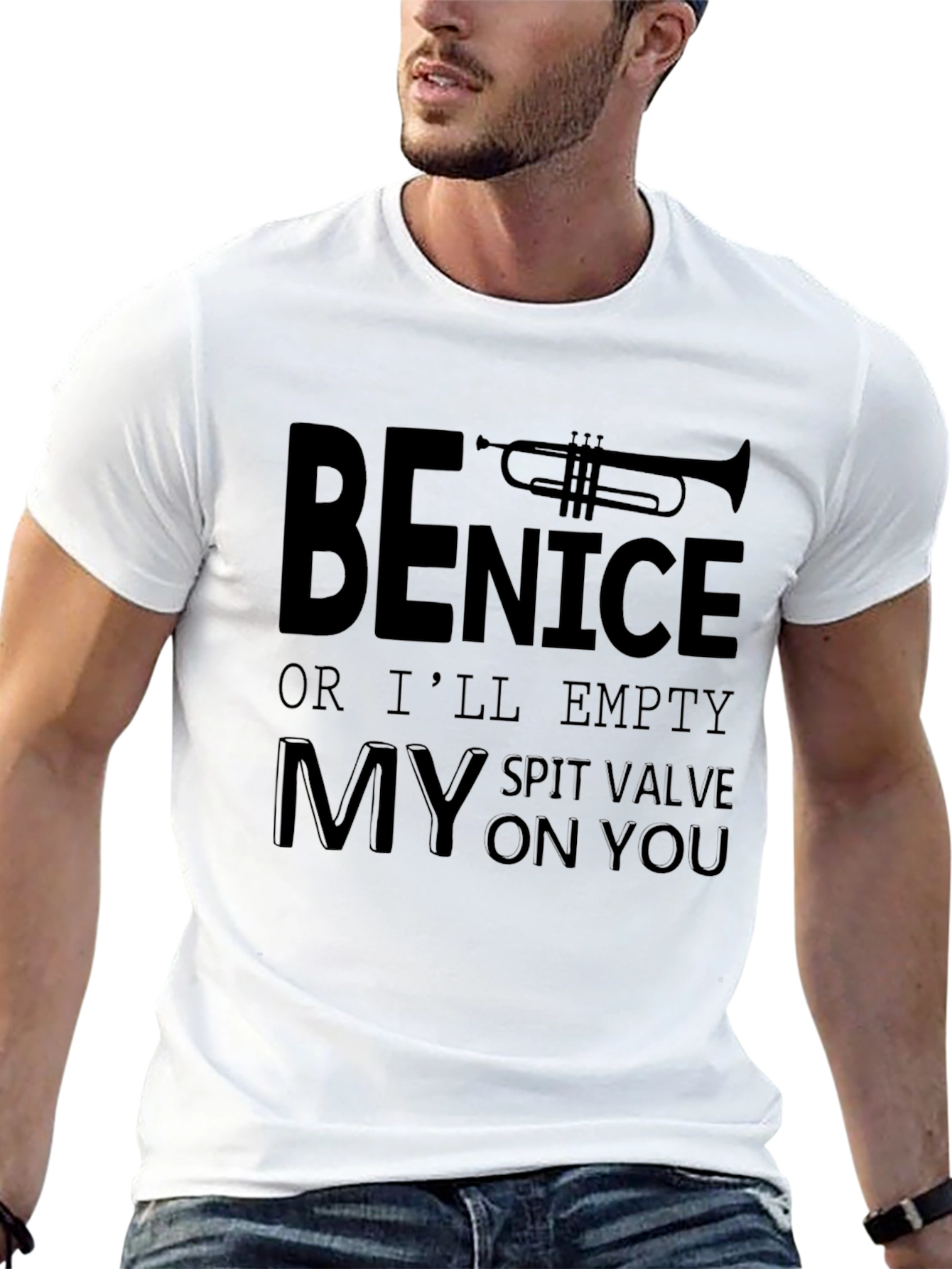 Be Nice Trumpet Graphic Tee
