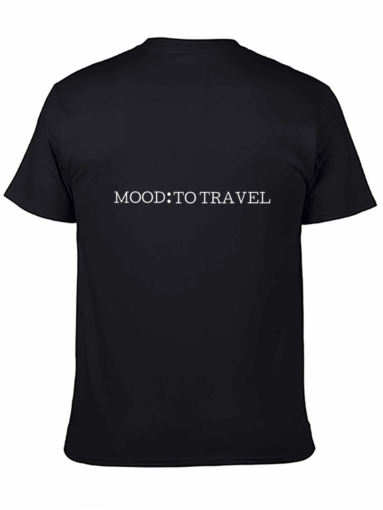 Mood to Travel Black Graphic T-Shirt