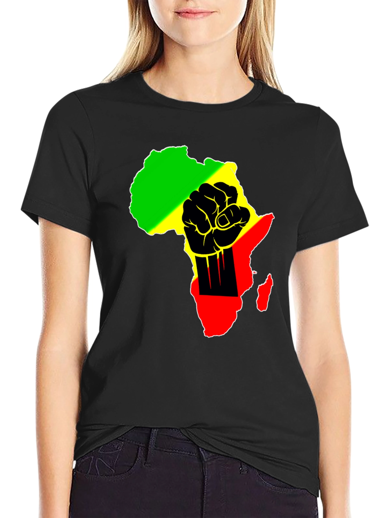 Pan African Fist T-Shirt - Black Pride