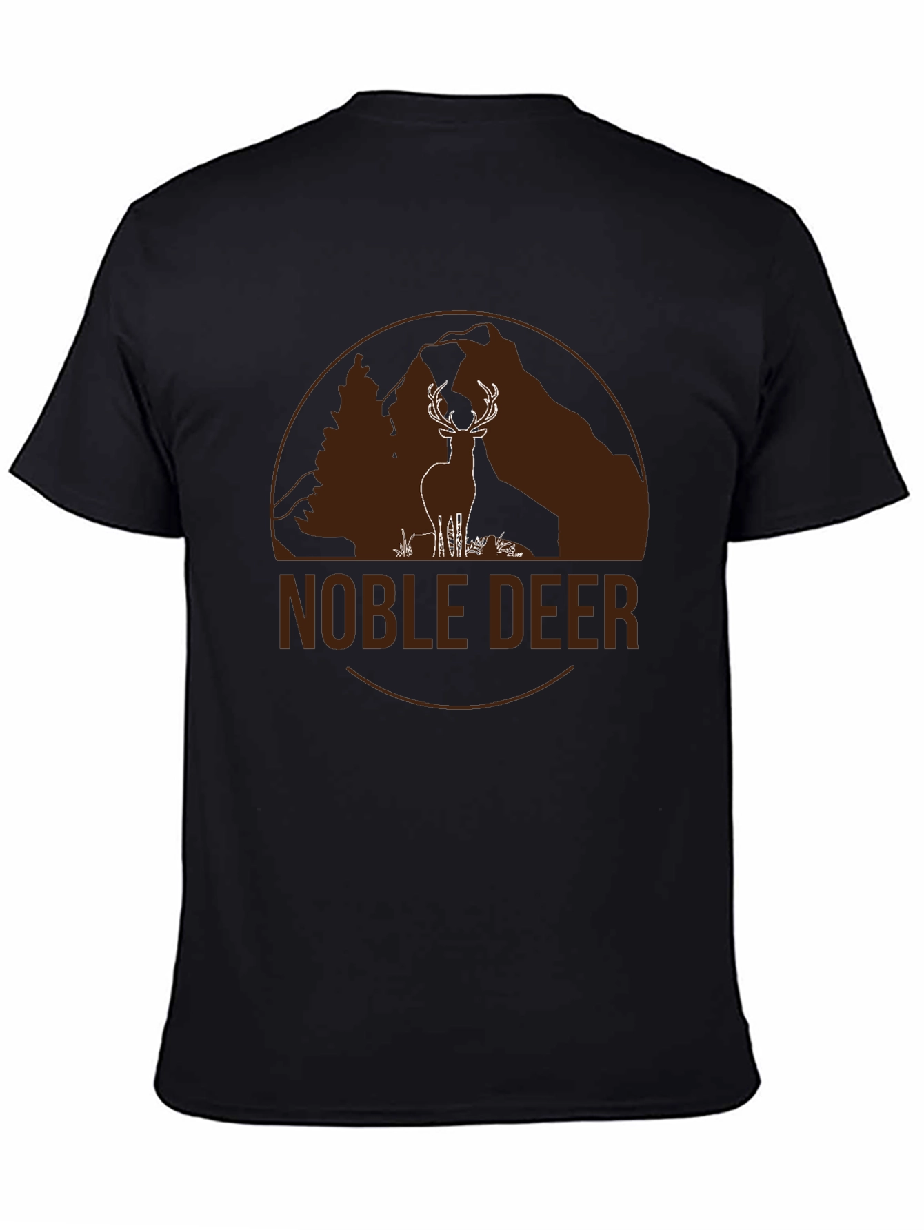 Noble Deer Graphic Tee - Mountain Scene