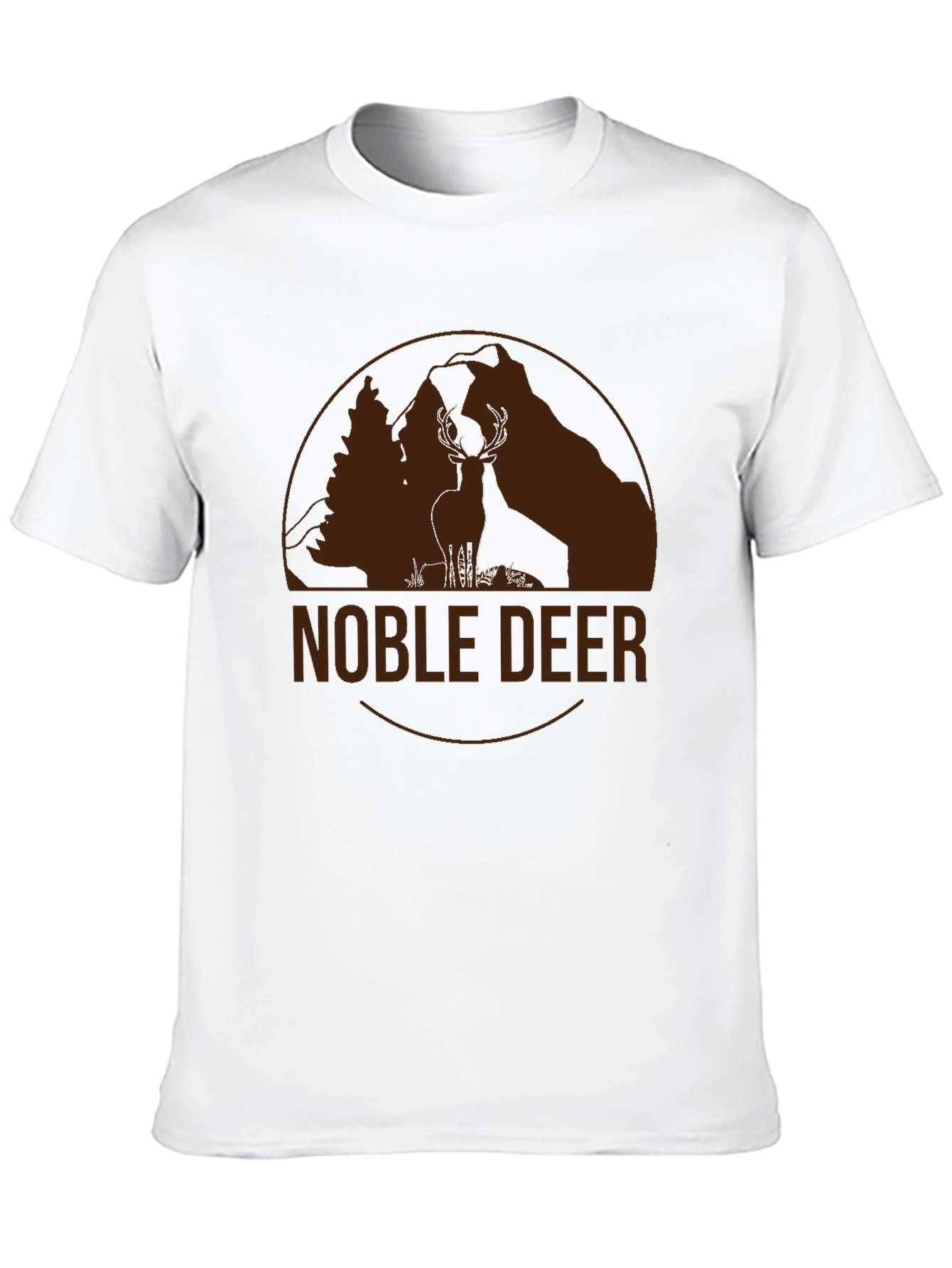 Noble Deer Graphic Tee - Mountain Scene