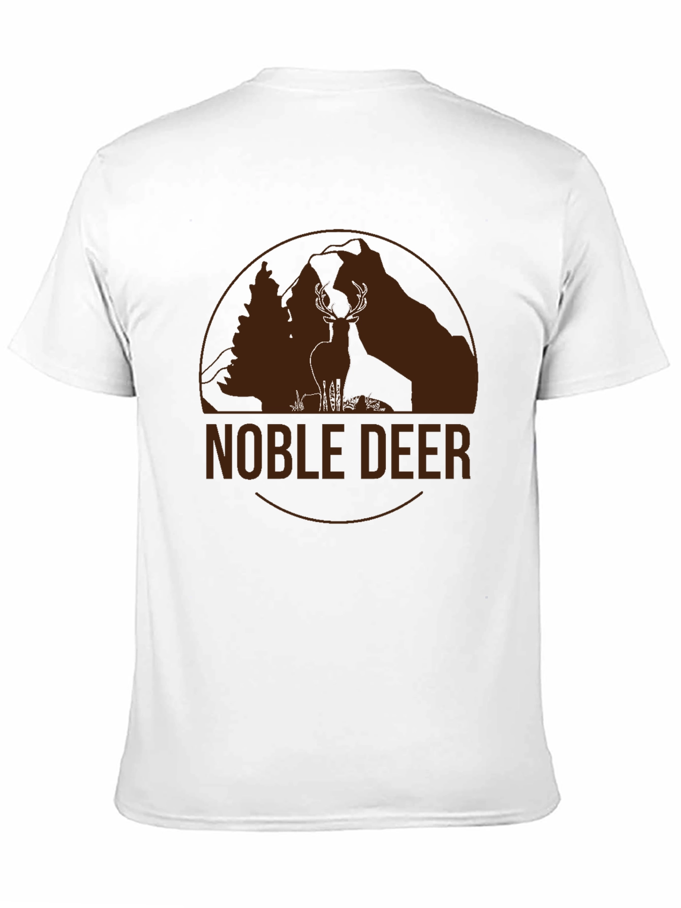 Noble Deer Graphic Tee - Mountain Scene