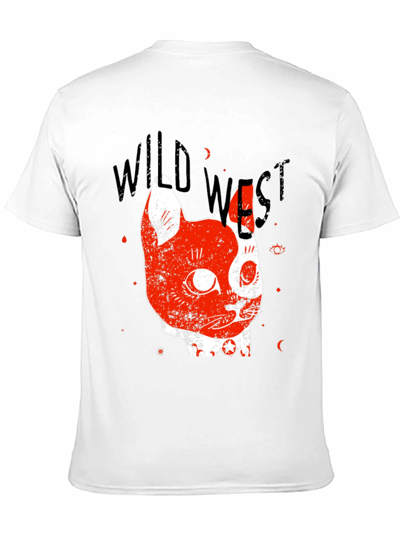 Wild West Cat Graphic Tee - Black