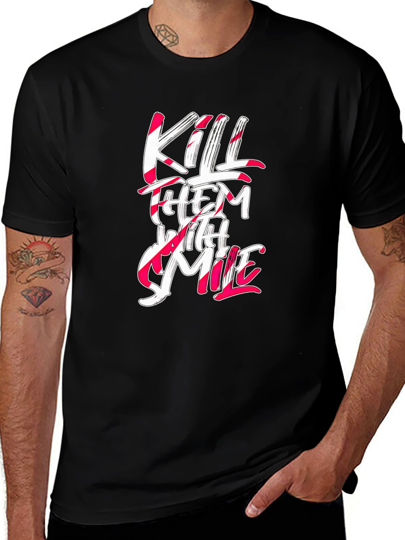 Kill Them With Smile Graphic T-Shirt