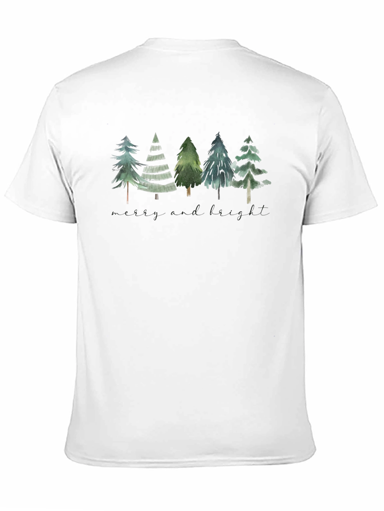 Nature Inspired Forest Tree Graphic Tee - Black