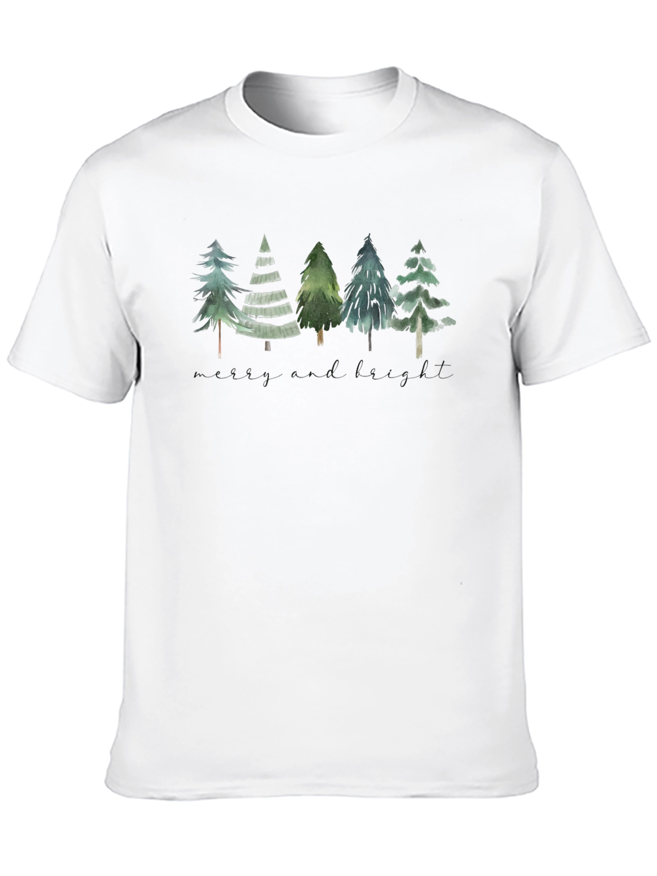 Nature Inspired Forest Tree Graphic Tee - Black
