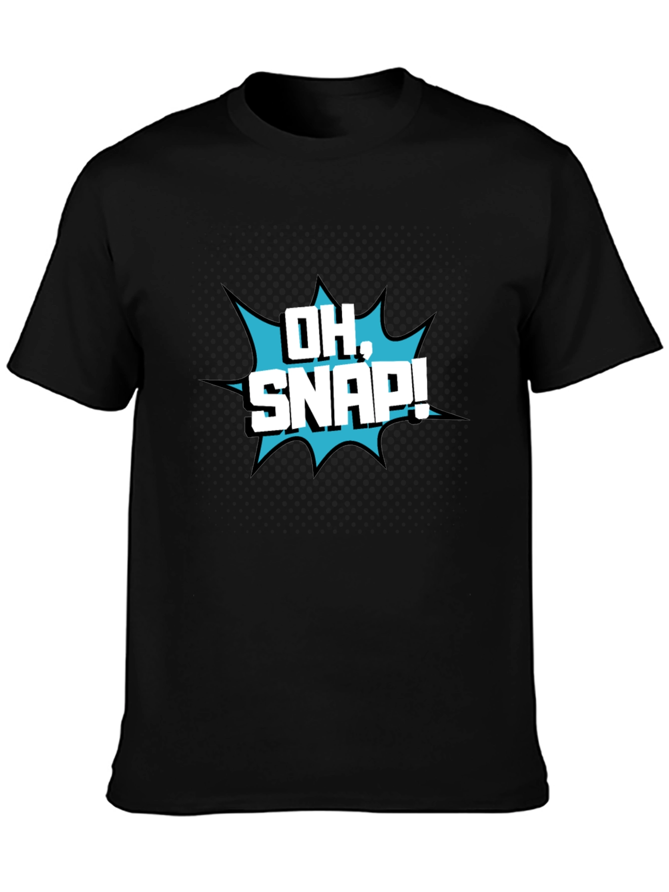Oh Snap! Graphic T-Shirt - Black Crew Neck Tee
