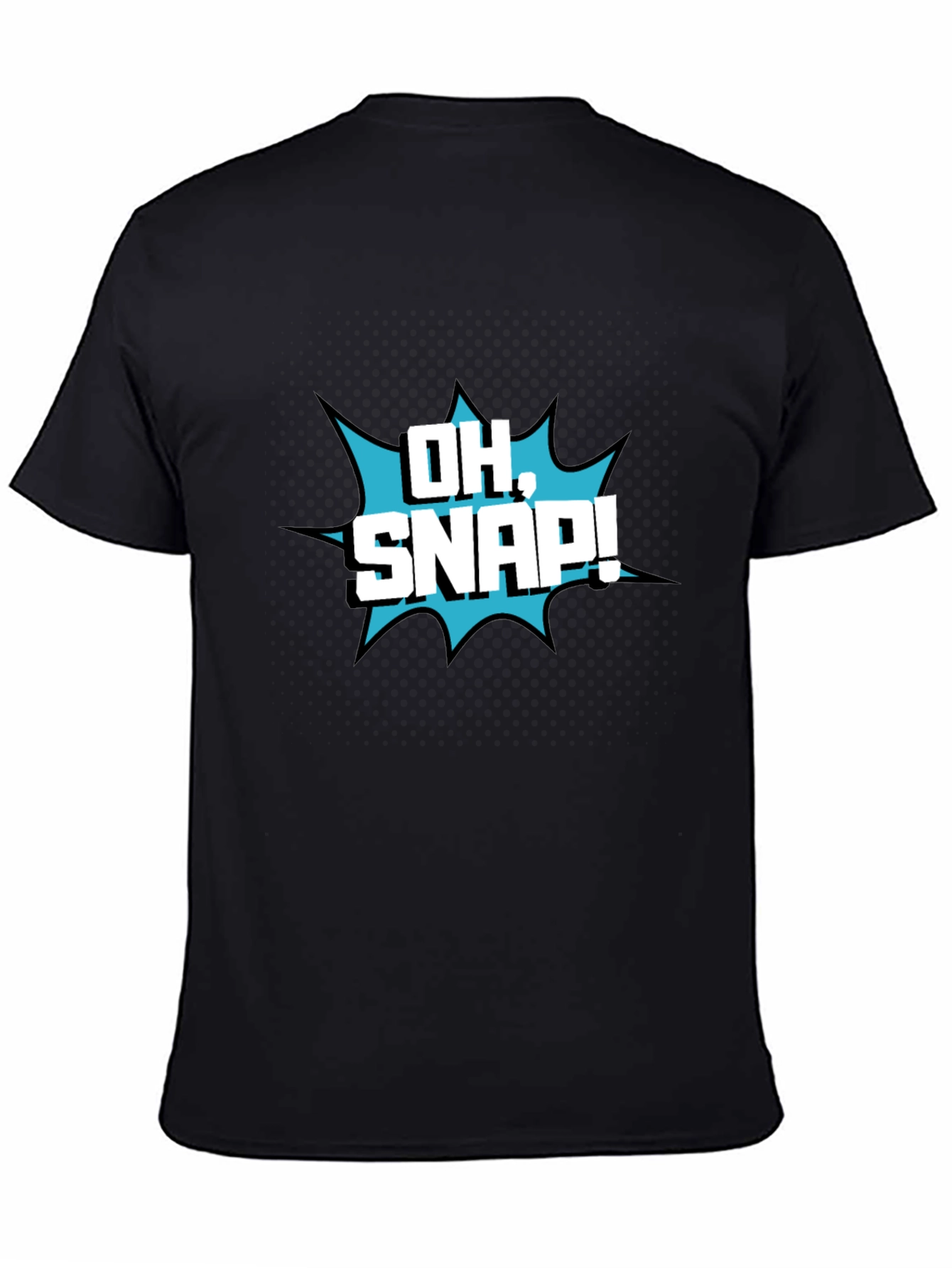 Oh Snap! Graphic T-Shirt - Black Crew Neck Tee