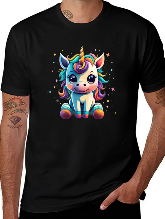 Cute Unicorn Graphic Tee - Fun Black T-Shirt