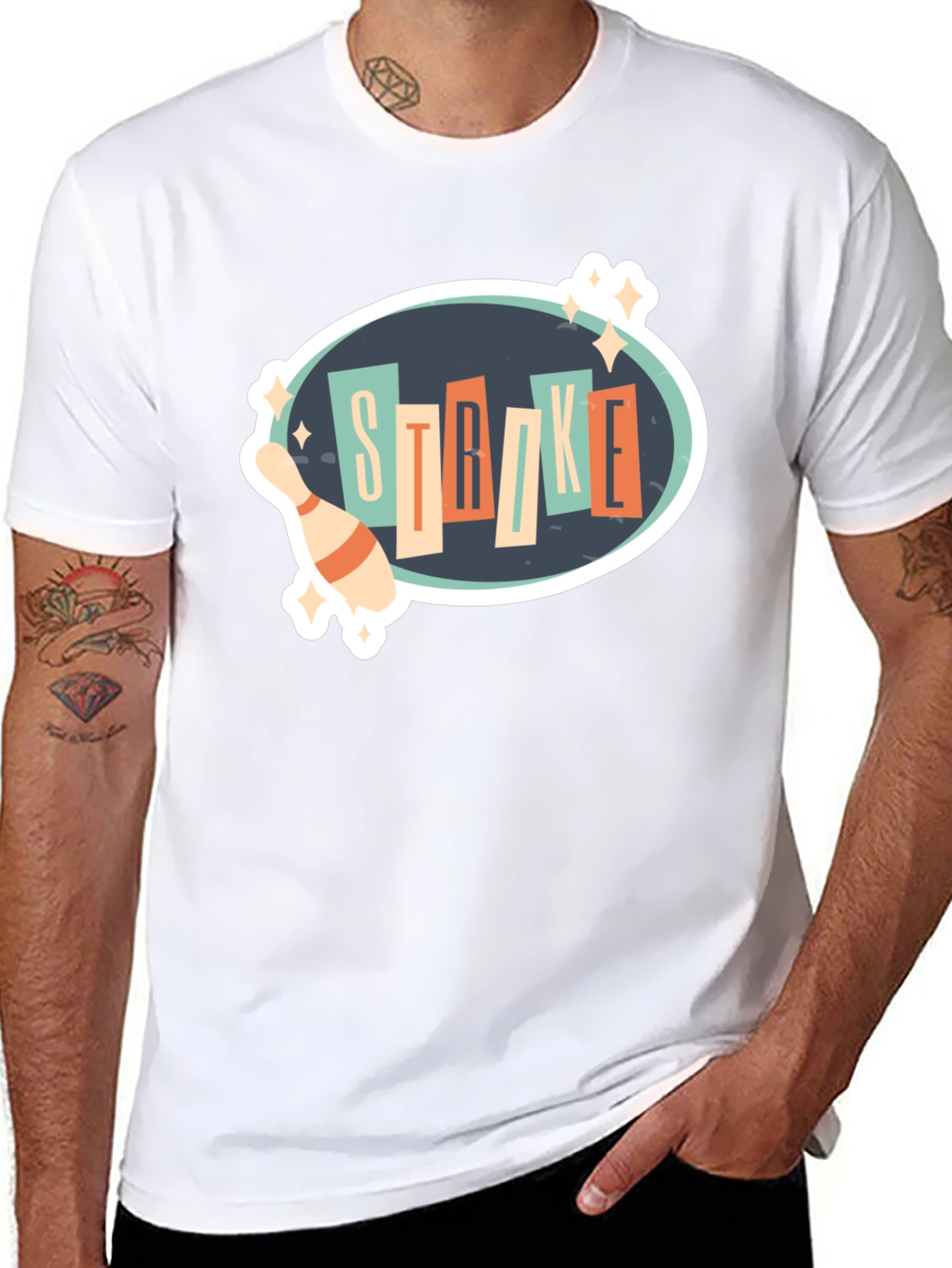 Retro Bowling Strike T-Shirt - Fun Bowling Design