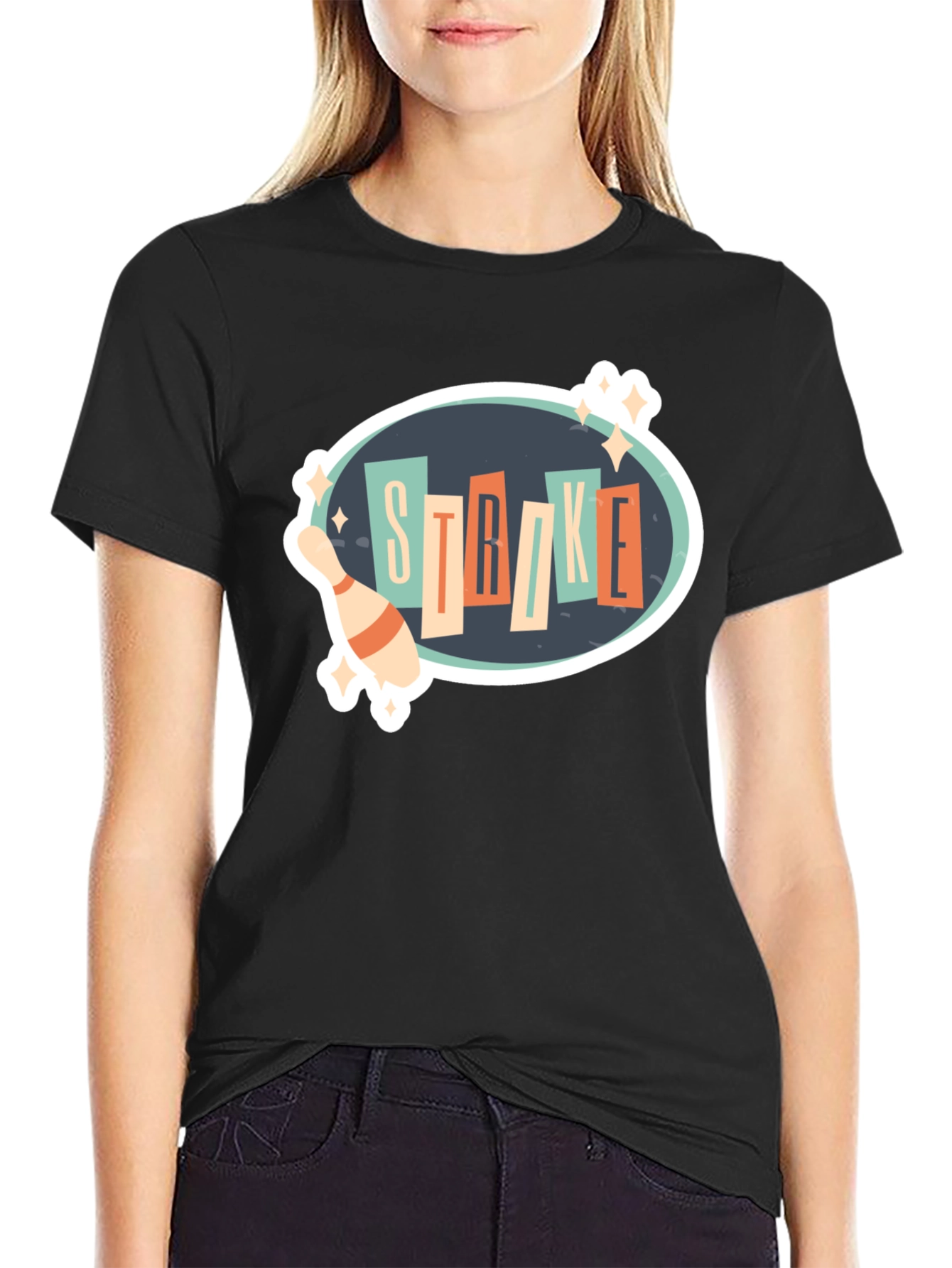 Retro Bowling Strike T-Shirt - Fun Bowling Design