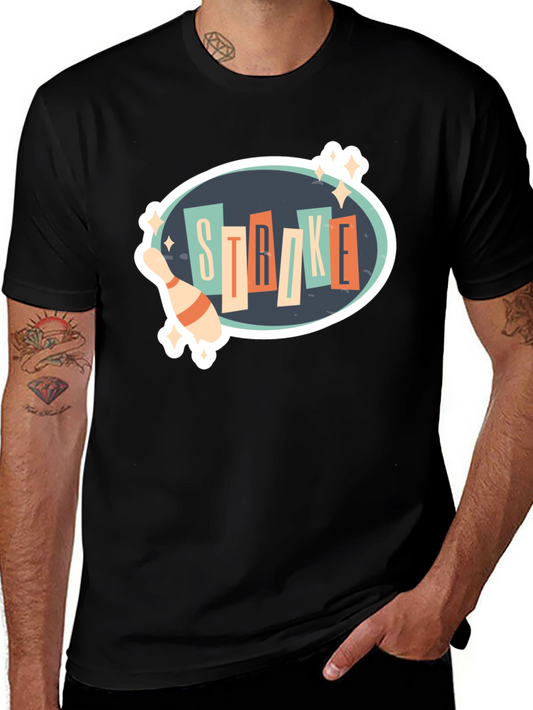 Retro Bowling Strike T-Shirt - Fun Bowling Design