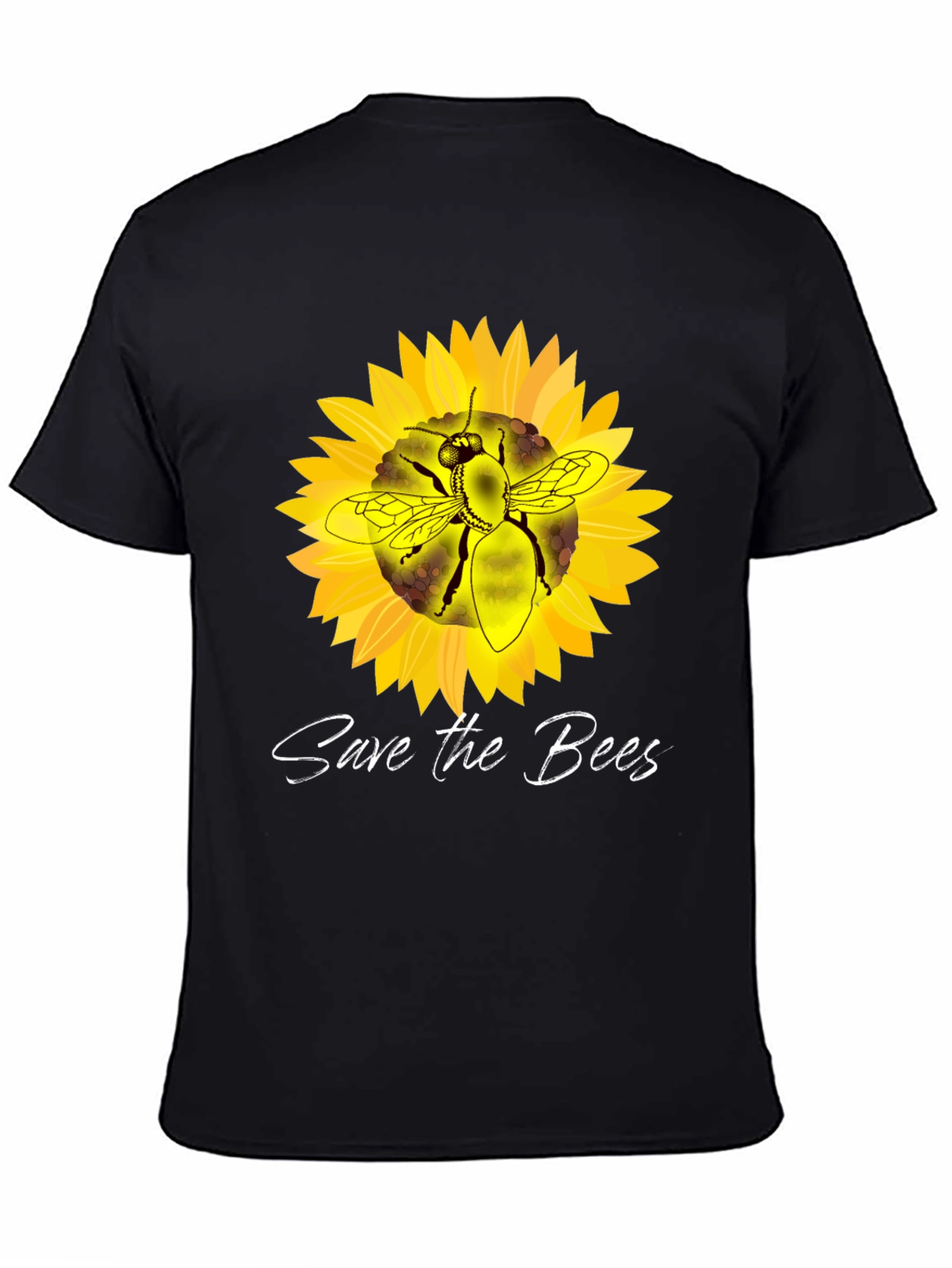 Save the Bees Sunflower Graphic T-Shirt