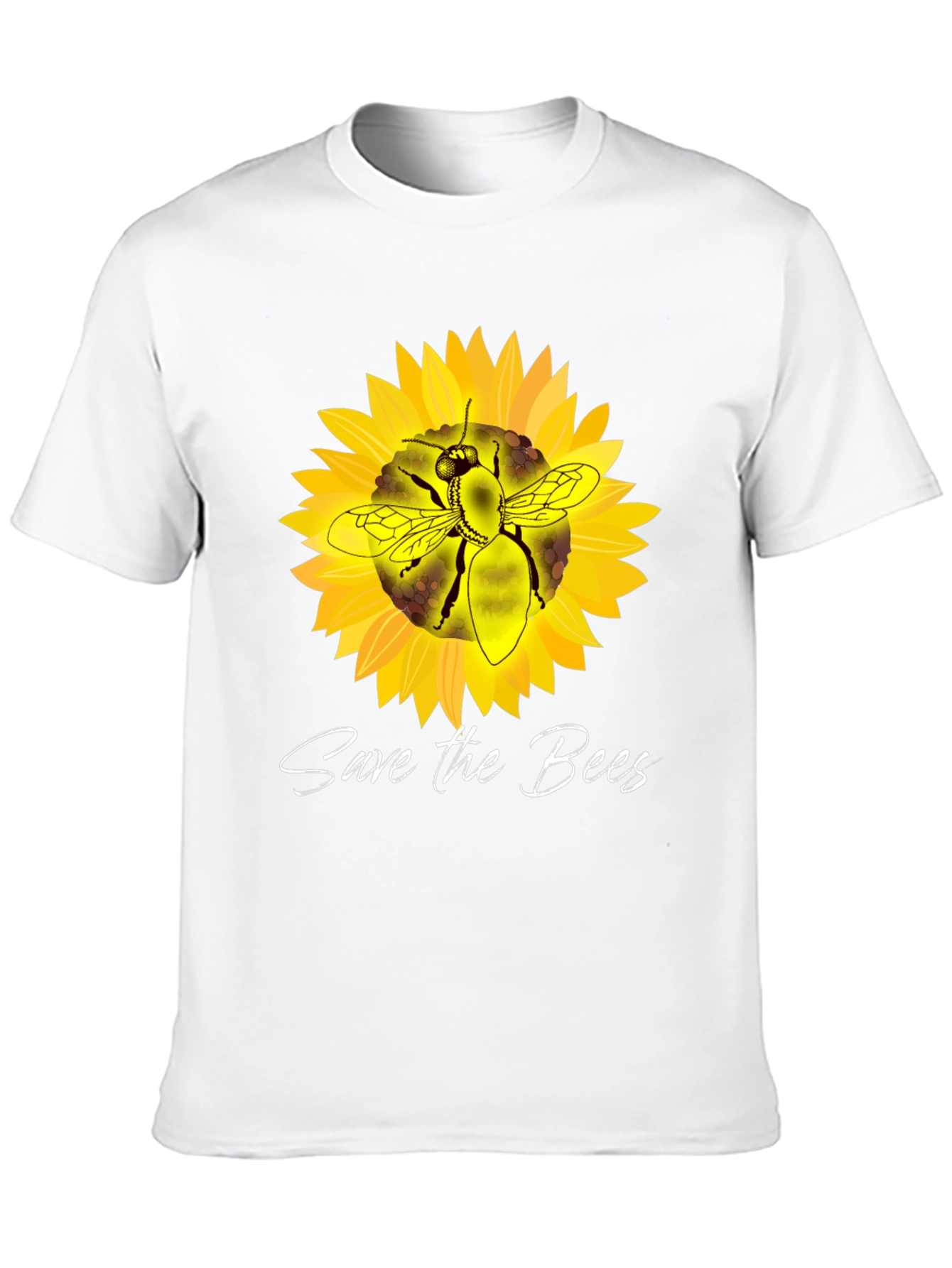Save the Bees Sunflower Graphic T-Shirt