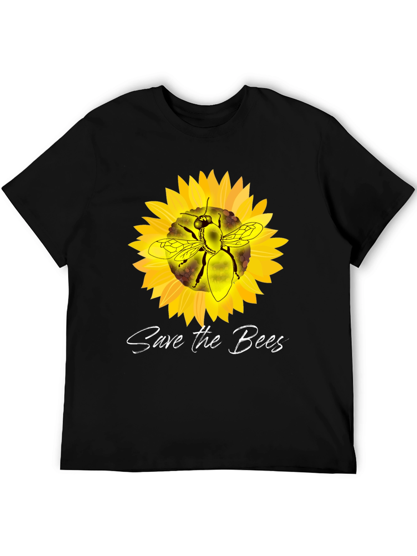 Save the Bees Sunflower Graphic T-Shirt