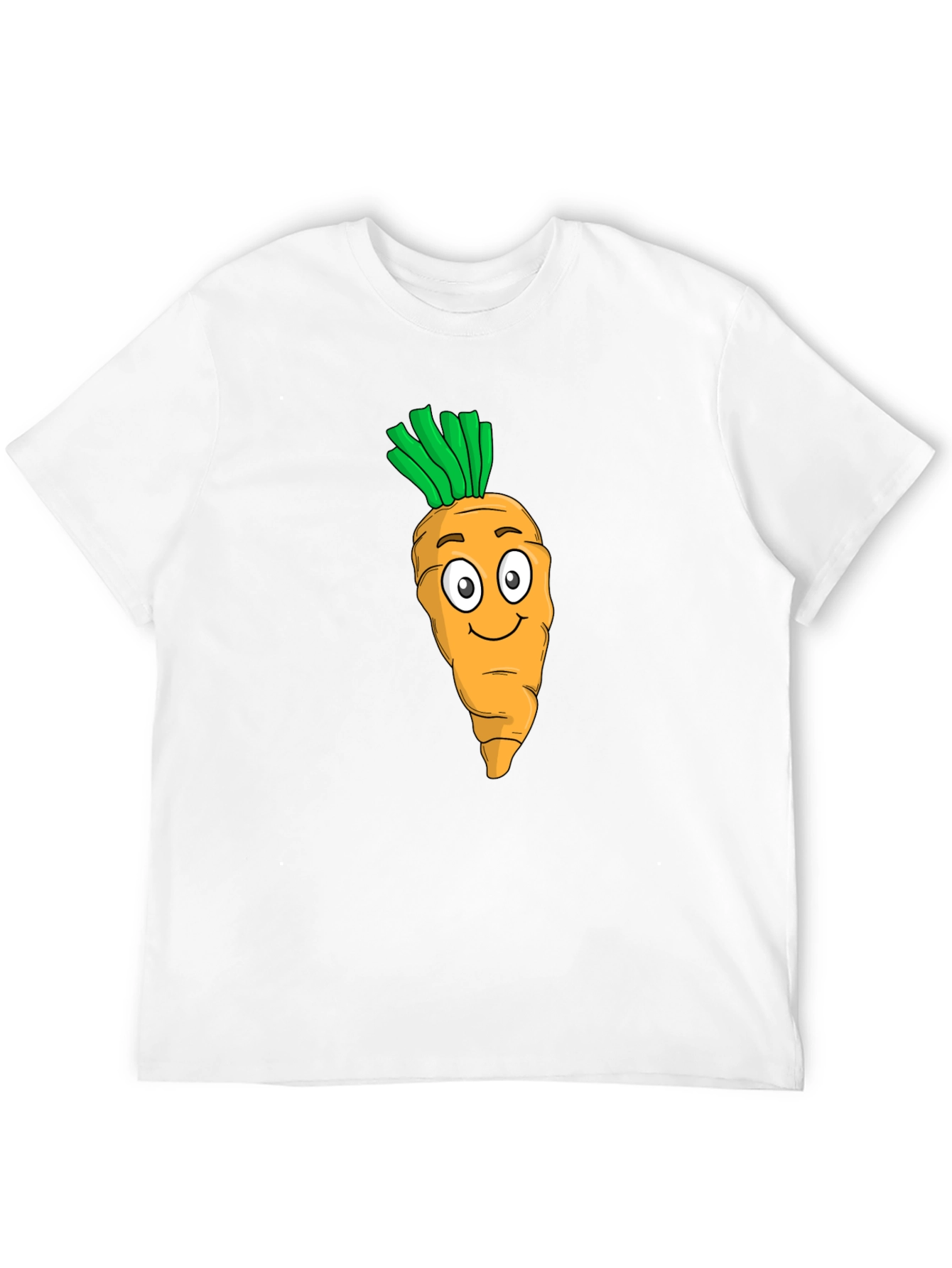Carrot Cartoon Graphic Tee - Black T-Shirt