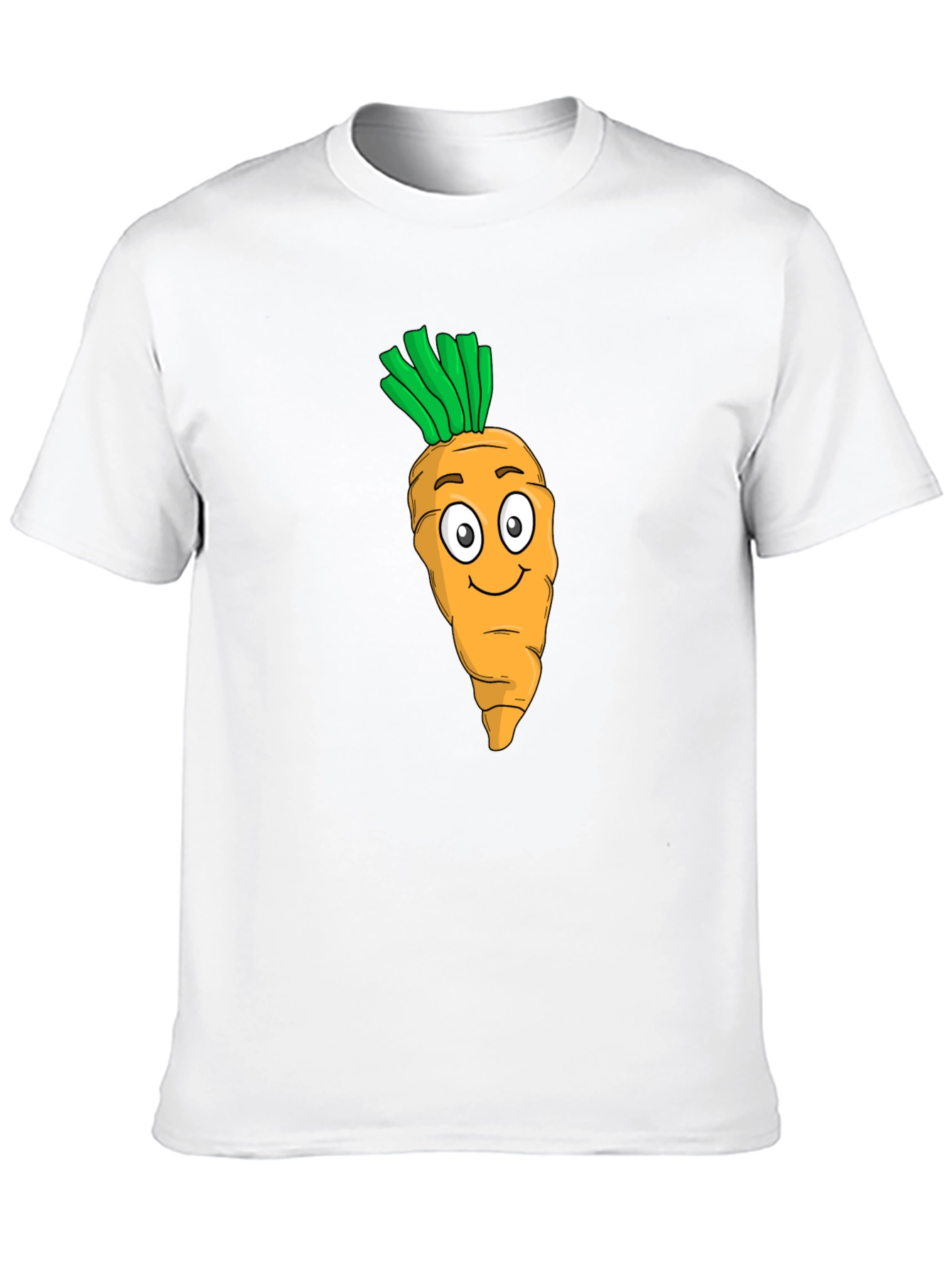 Carrot Cartoon Graphic Tee - Black T-Shirt