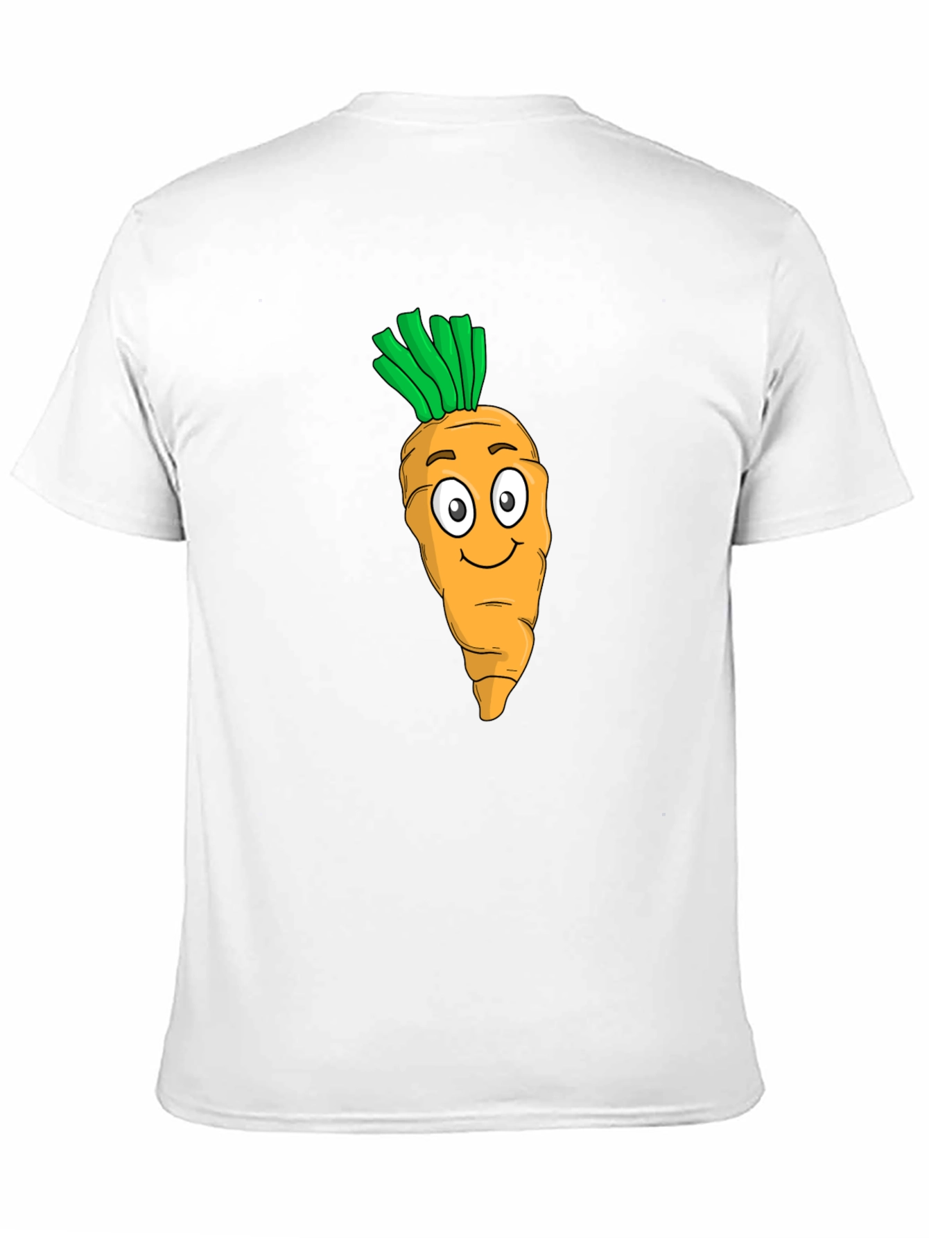 Carrot Cartoon Graphic Tee - Black T-Shirt