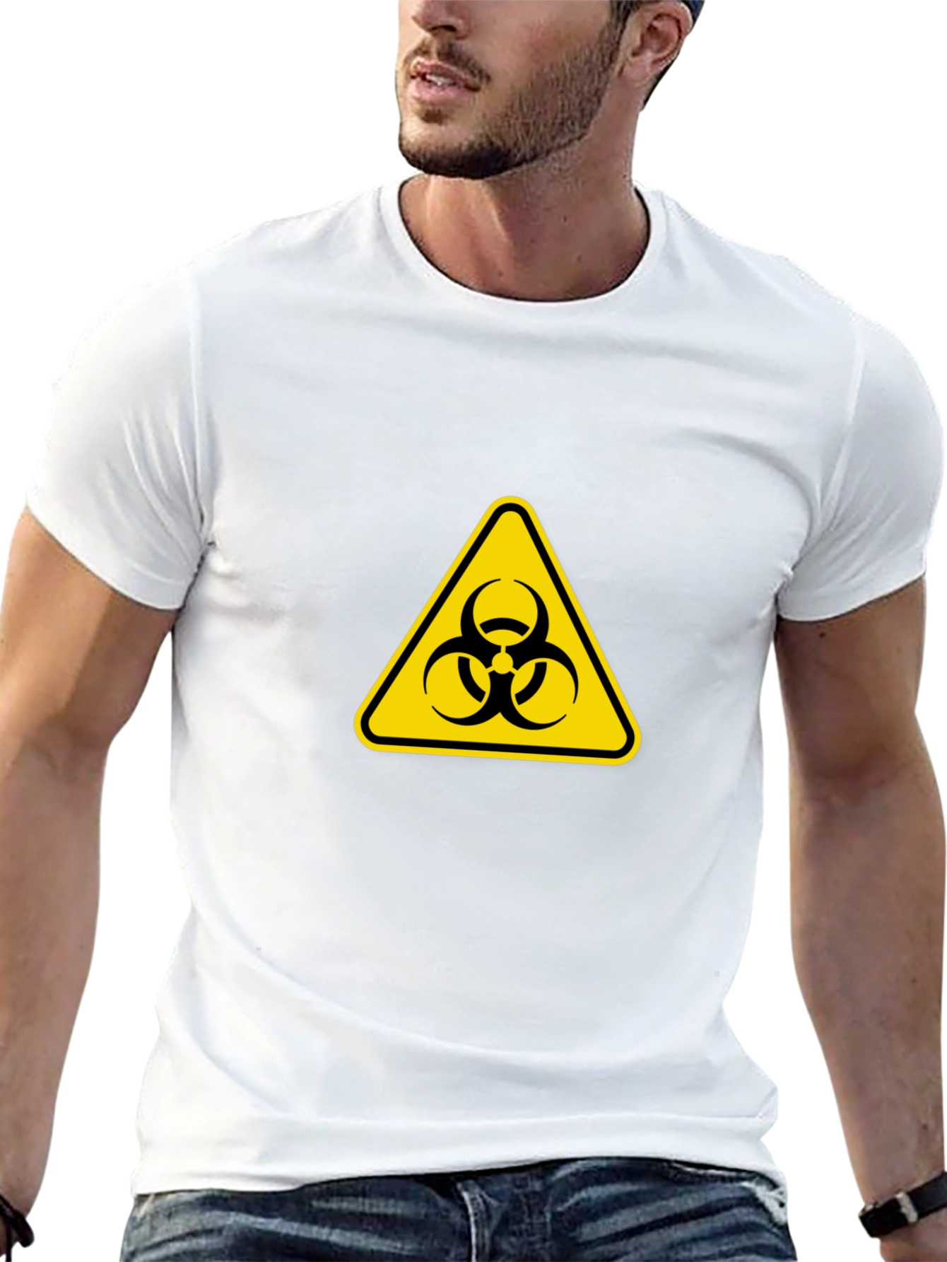Biohazard Symbol T-Shirt - Stylish & Cautionary
