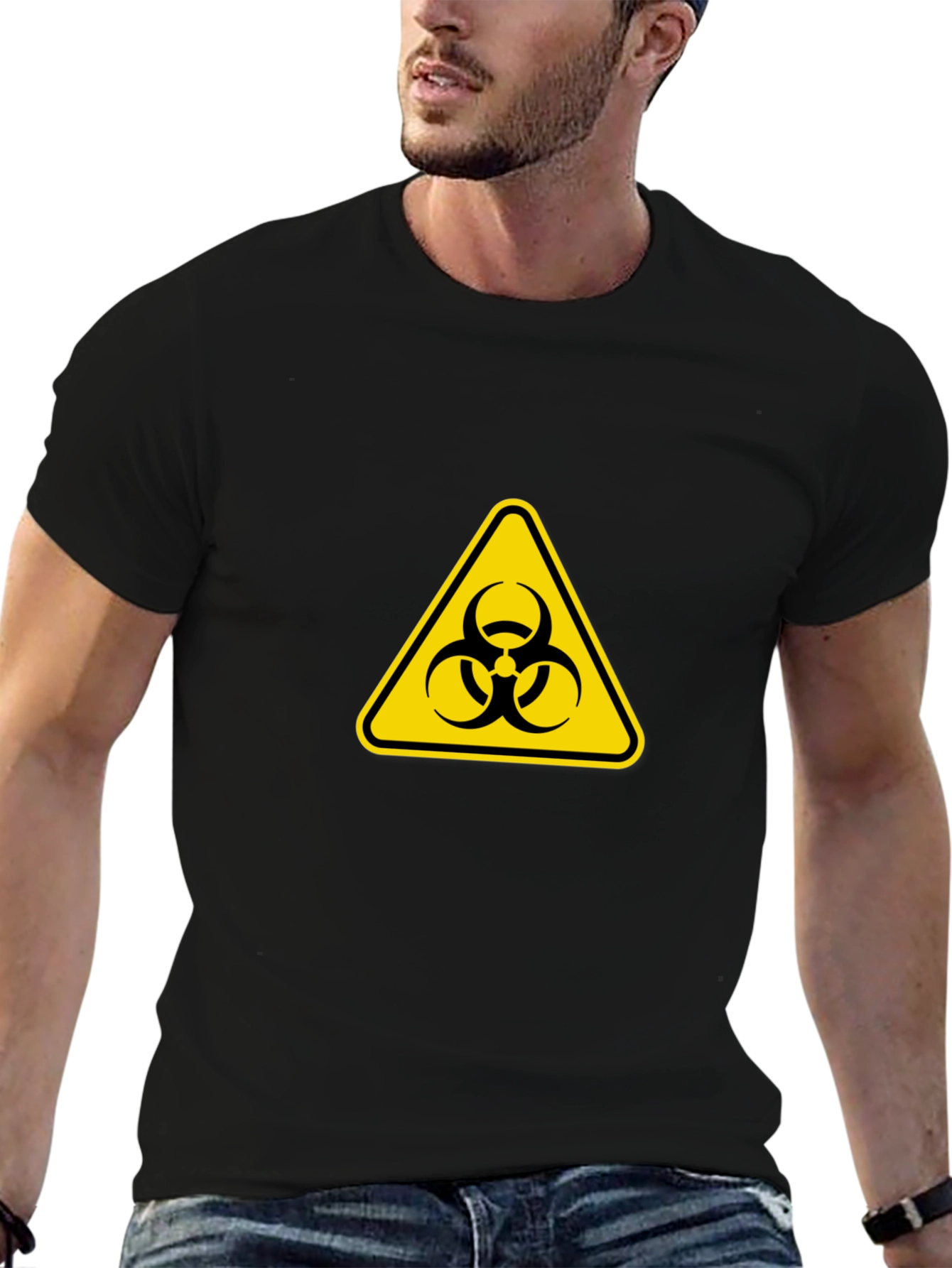 Biohazard Symbol T-Shirt - Stylish & Cautionary