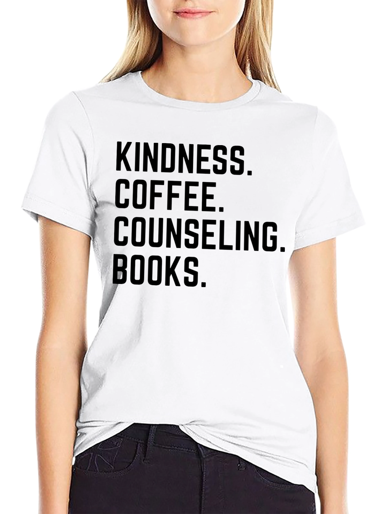 Kindness Coffee Counseling Books Graphic Tee