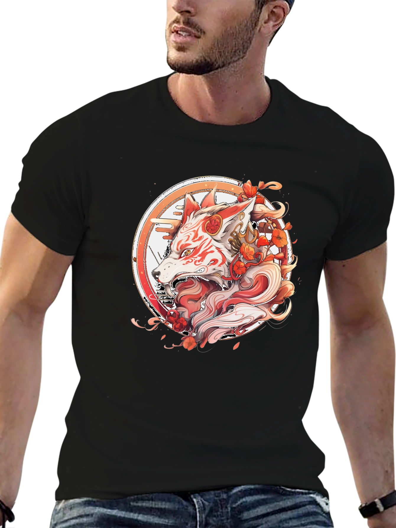 Japanese Fox T-Shirt - Kitsune Graphic Tee