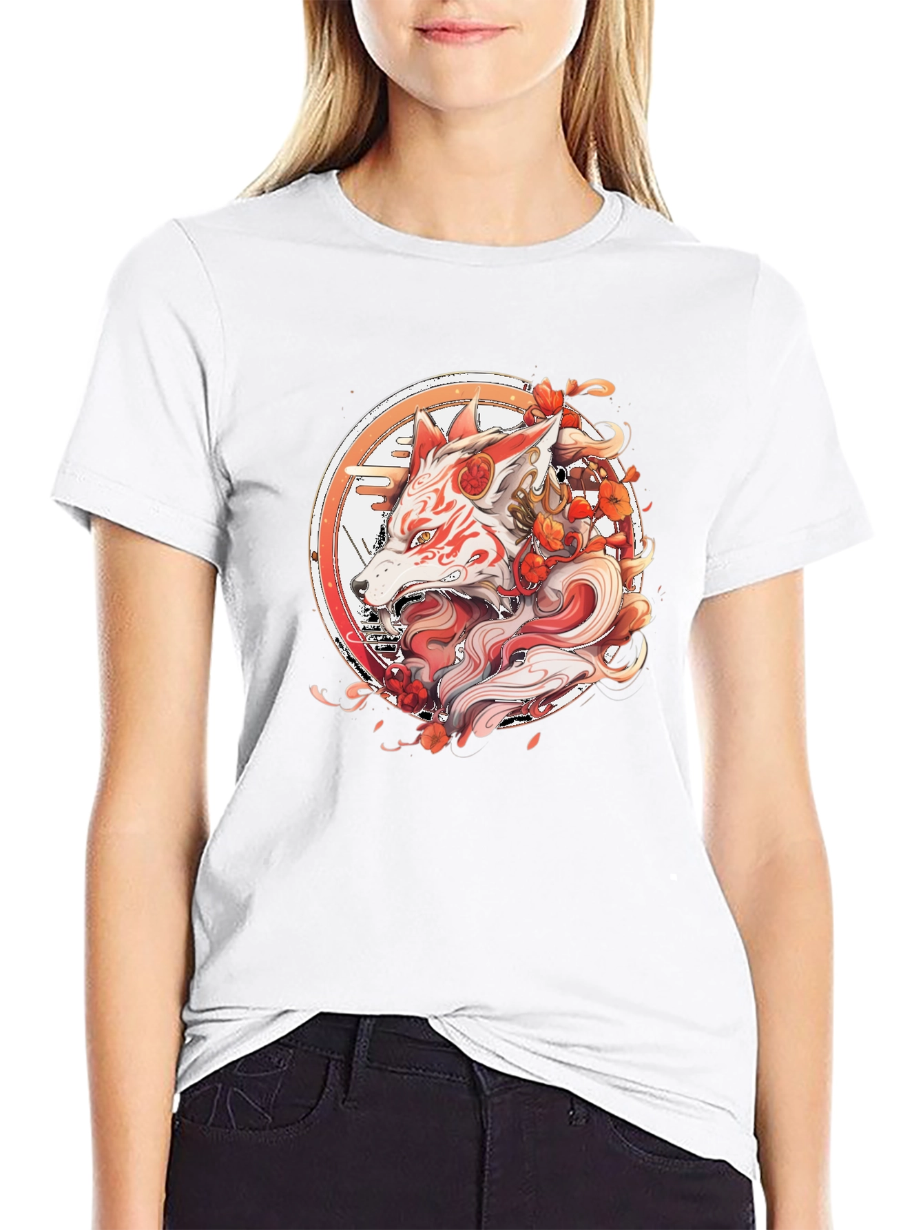 Japanese Fox T-Shirt - Kitsune Graphic Tee