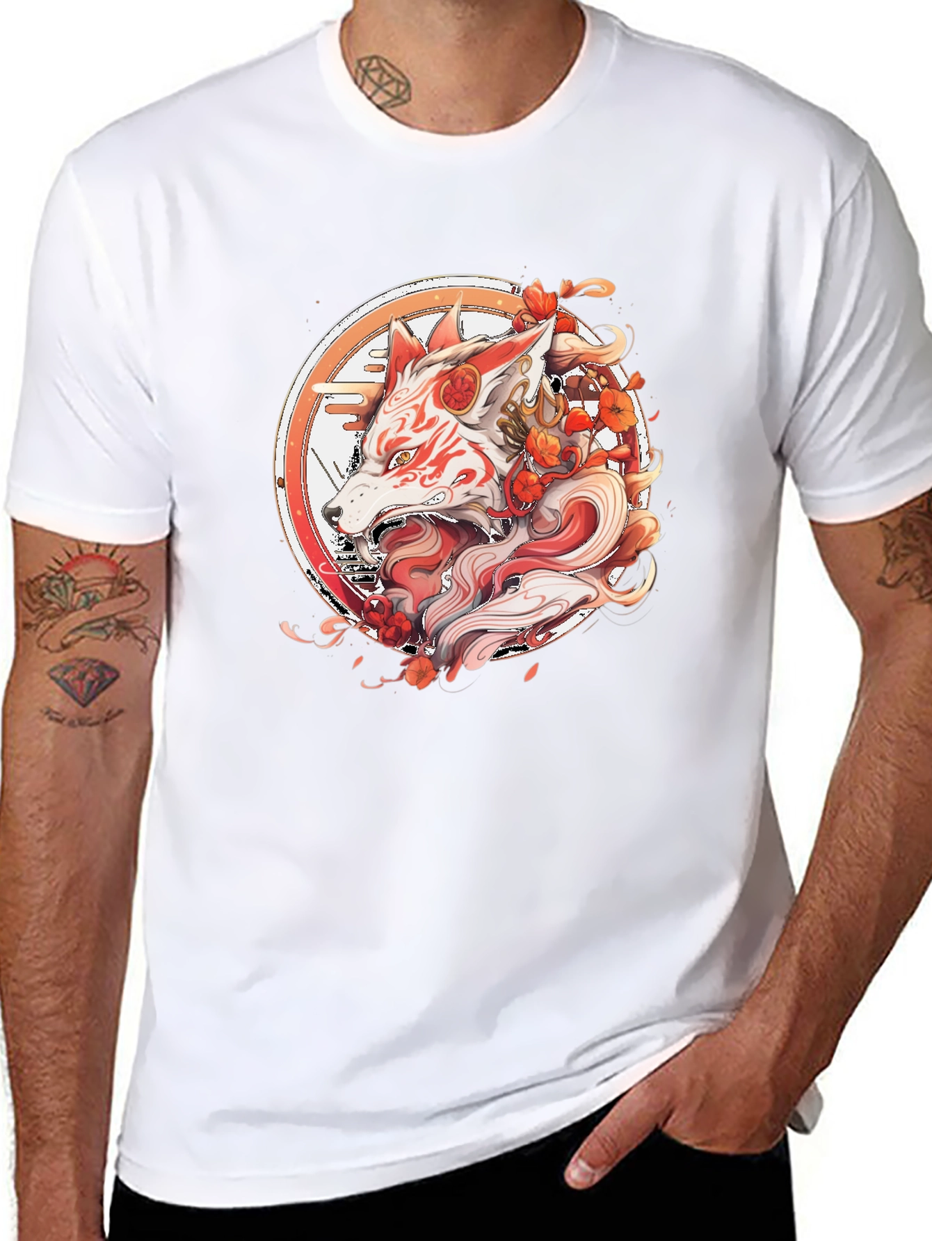 Japanese Fox T-Shirt - Kitsune Graphic Tee
