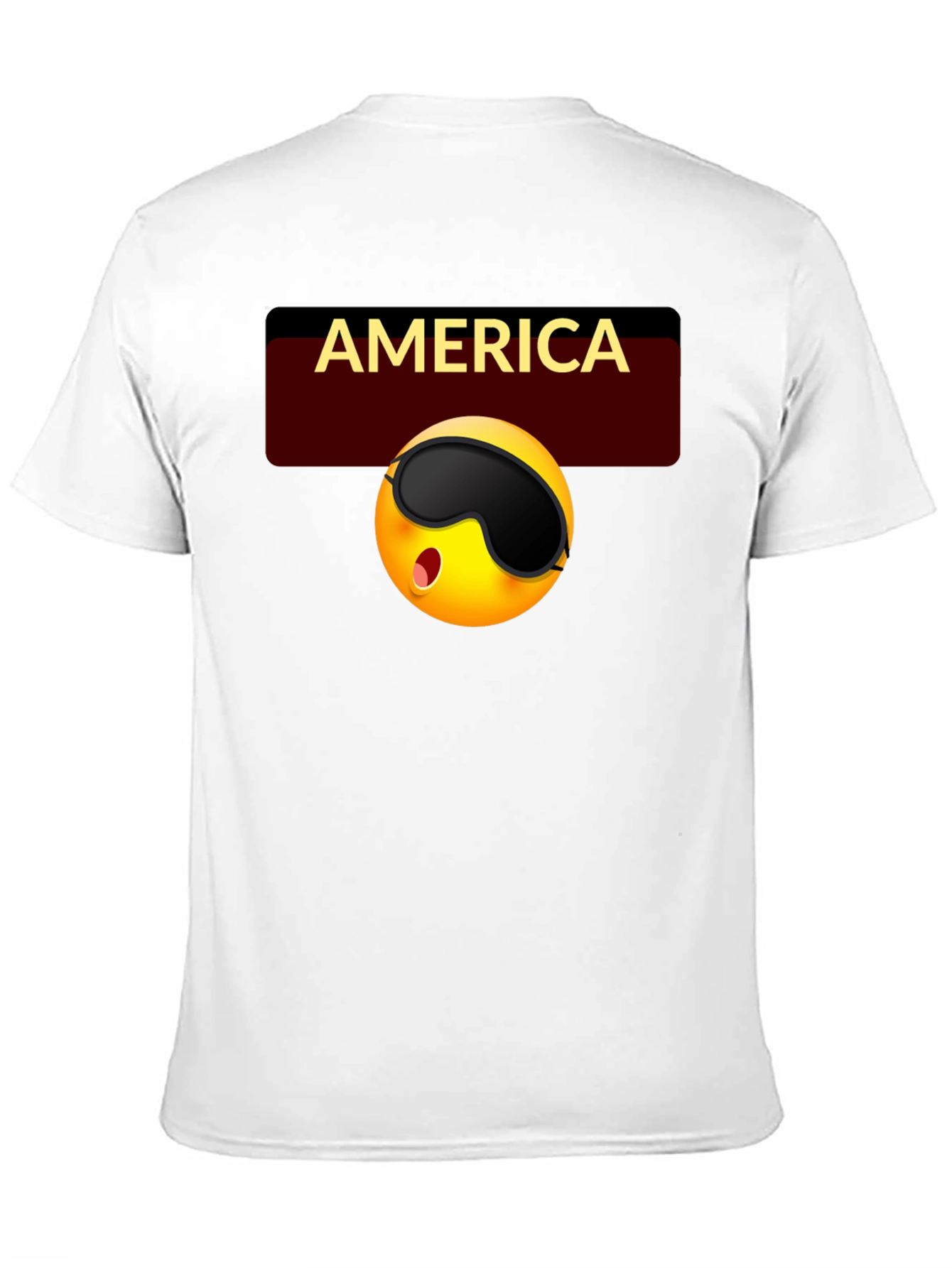America Emoji Sleep Mask T-Shirt - Black
