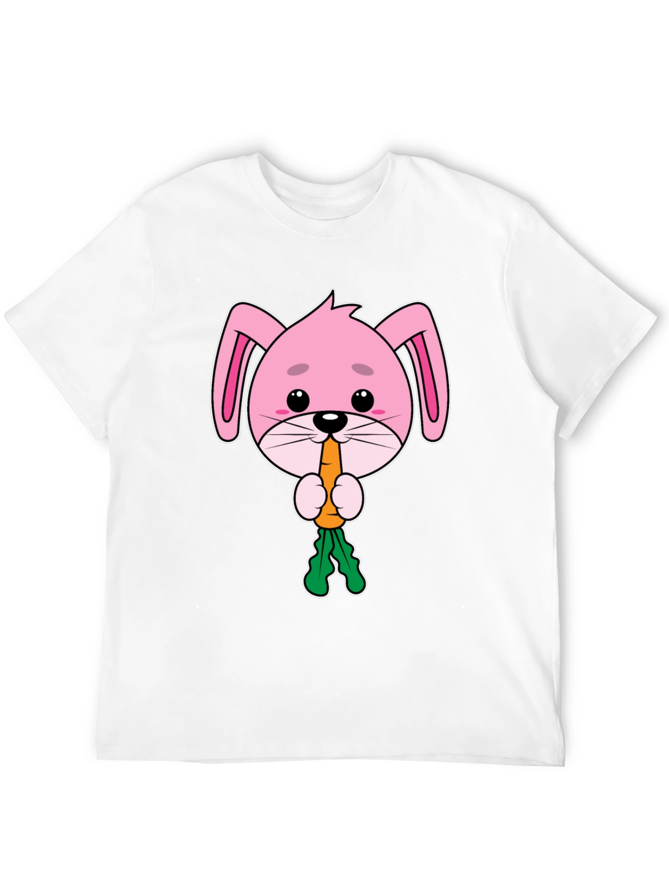 Cute Bunny Eating Carrot Graphic Tee