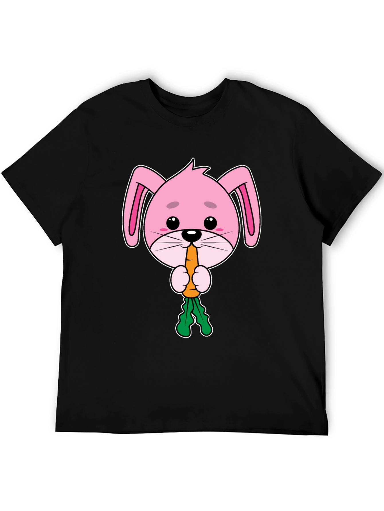 Cute Bunny Eating Carrot Graphic Tee