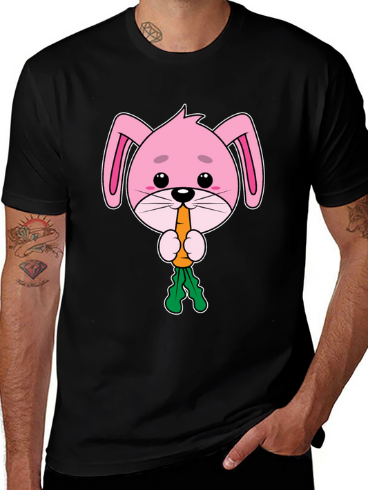 Cute Bunny Eating Carrot Graphic Tee