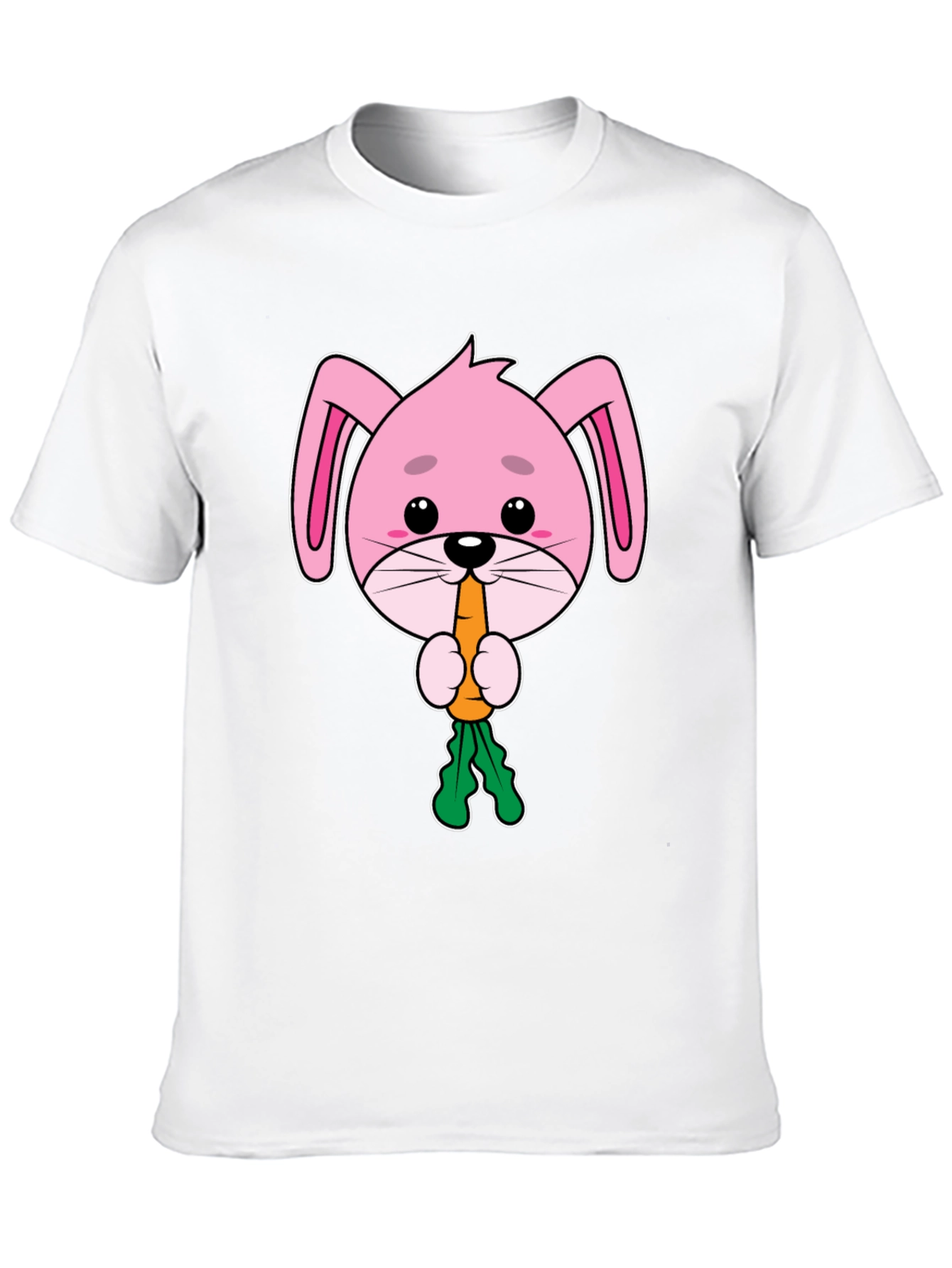 Cute Bunny Eating Carrot Graphic Tee