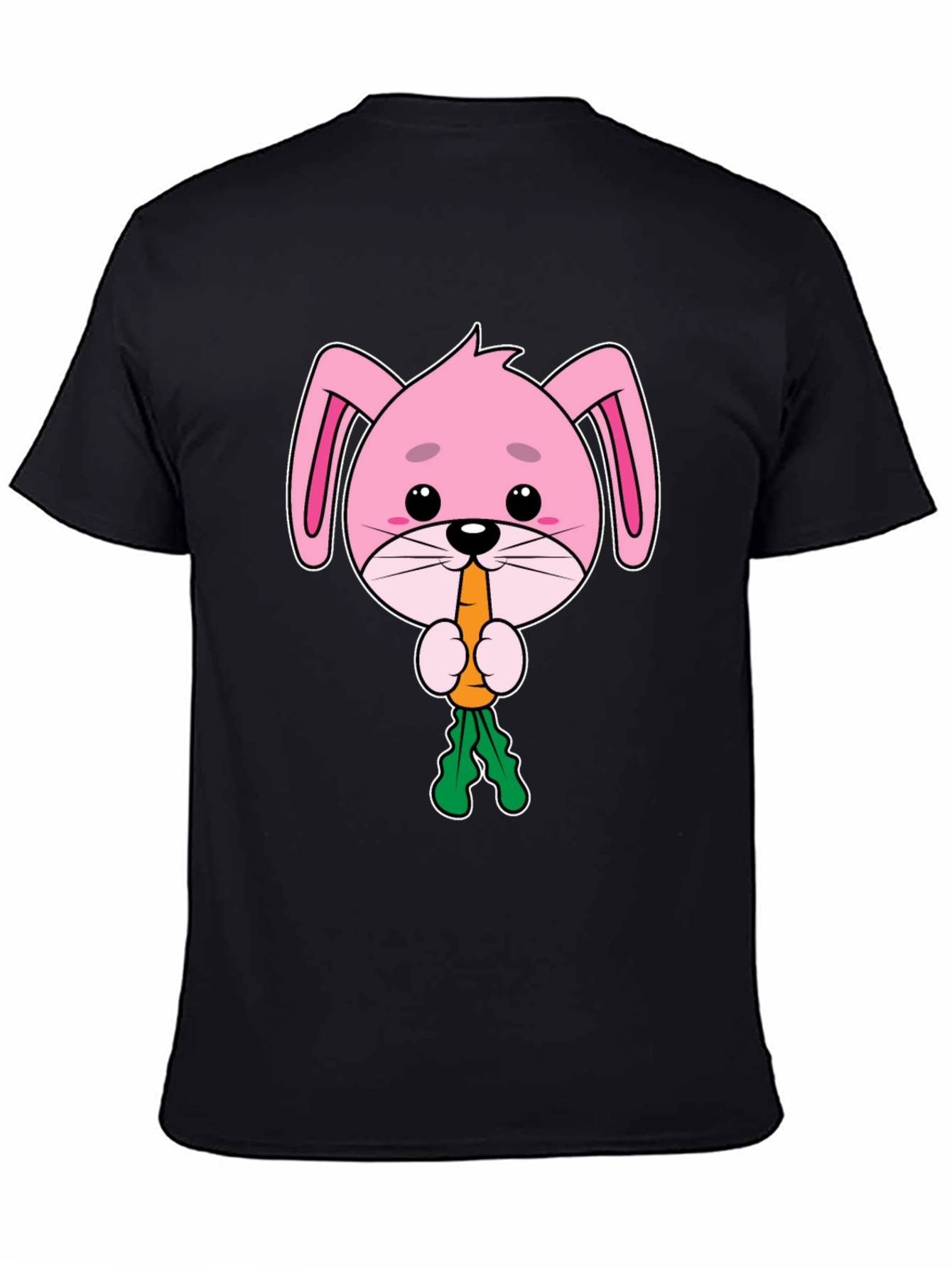 Cute Bunny Eating Carrot Graphic Tee