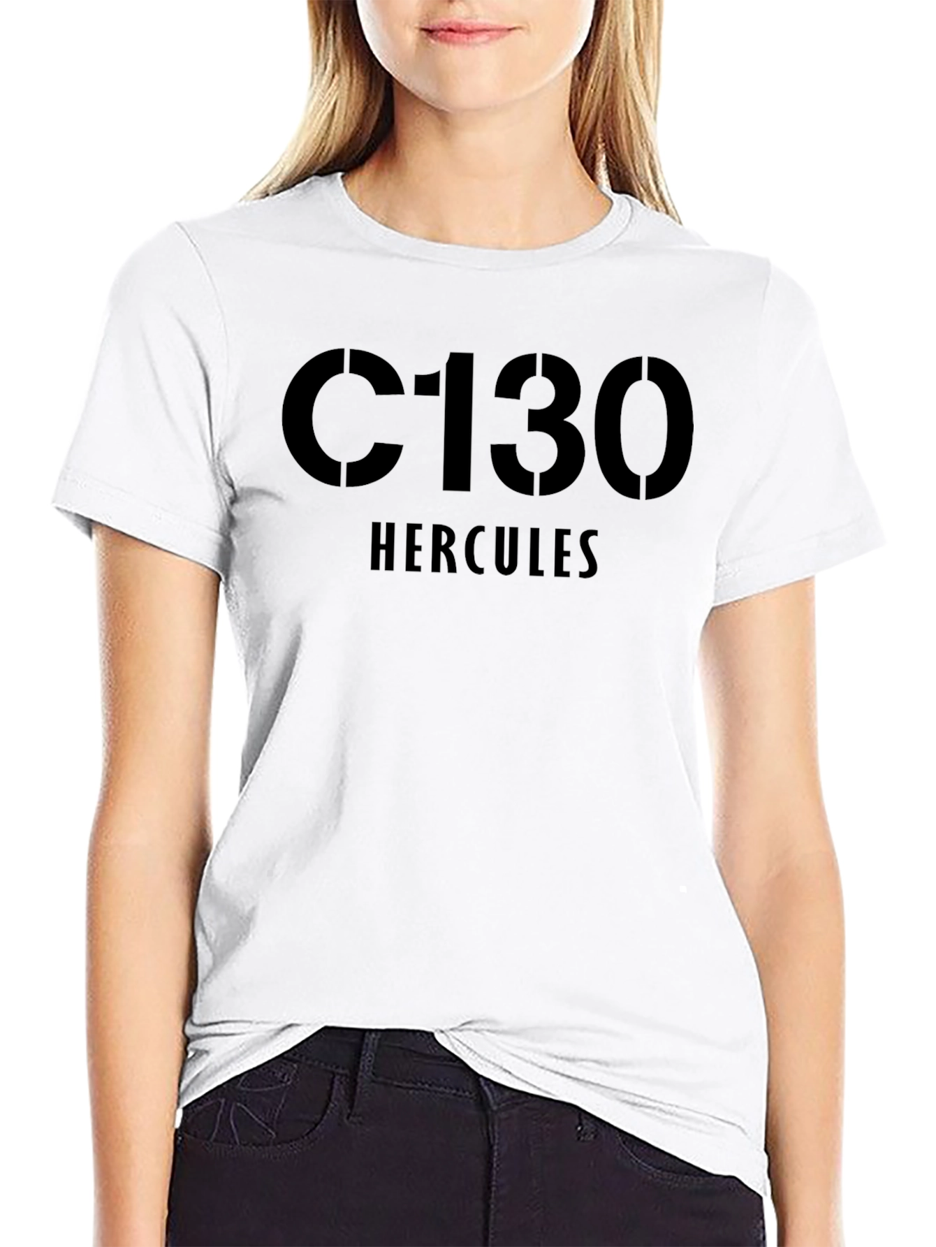 C130 Hercules Black Graphic Tee