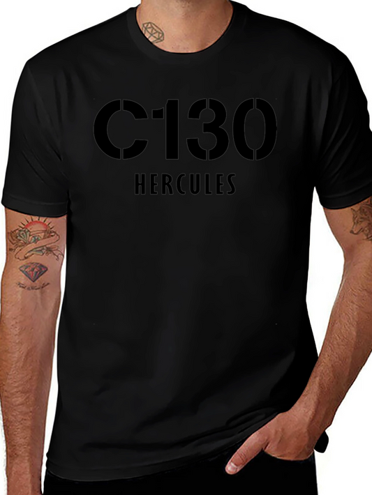 C130 Hercules Black Graphic Tee