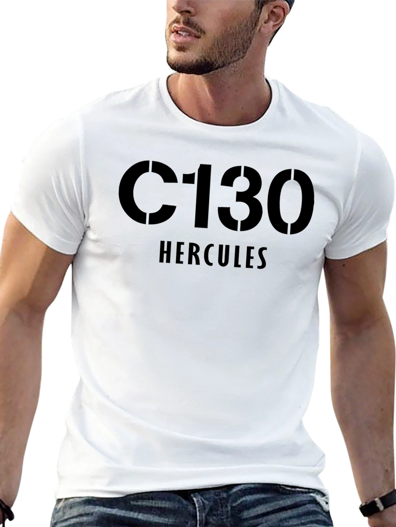 C130 Hercules Black Graphic Tee