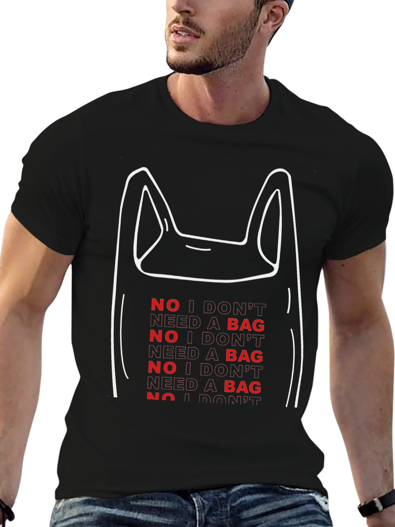 No Bag Graphic Tee - Eco-Friendly Fashion