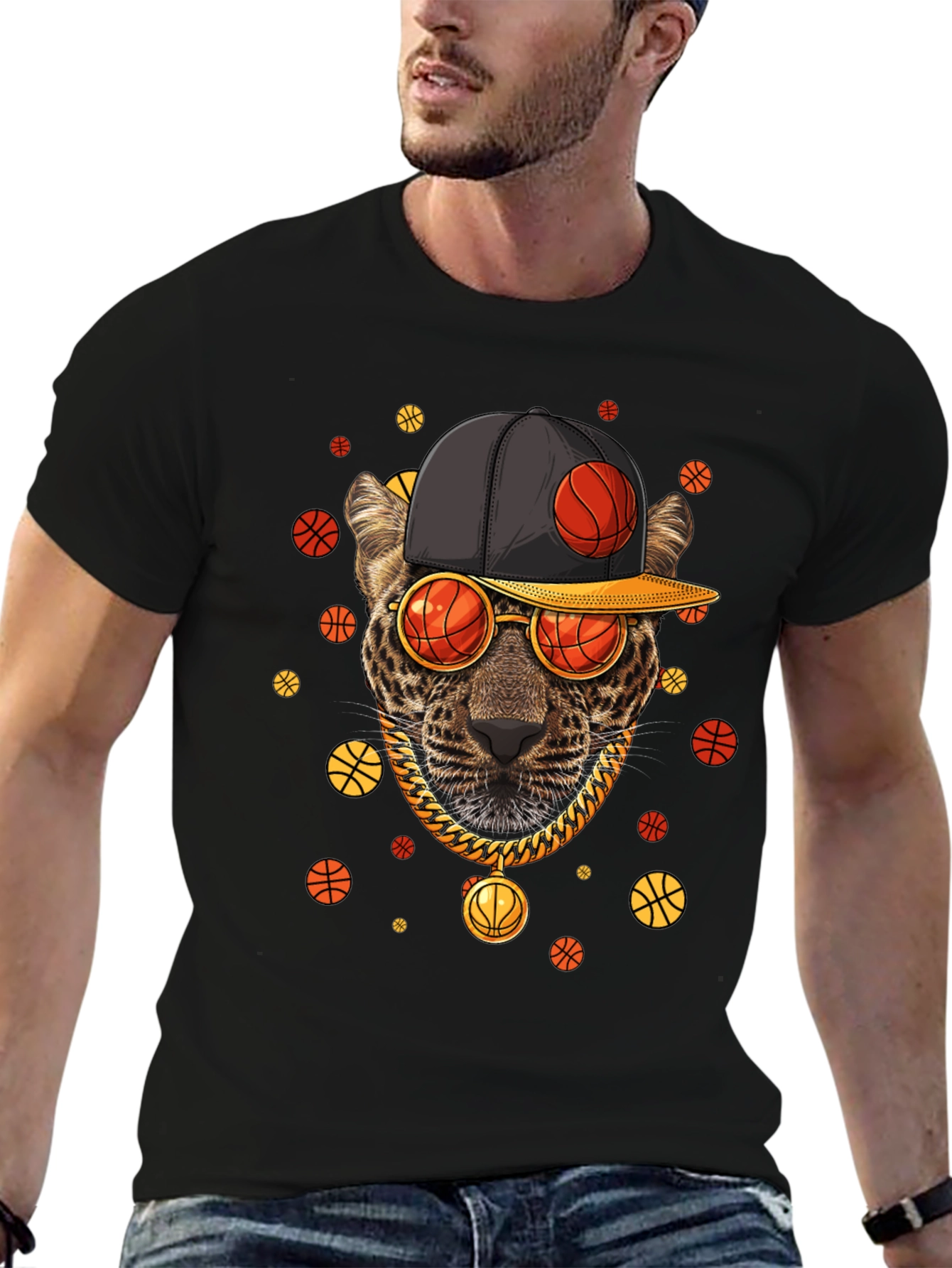 Cool Cat Basketball Graphic Tee