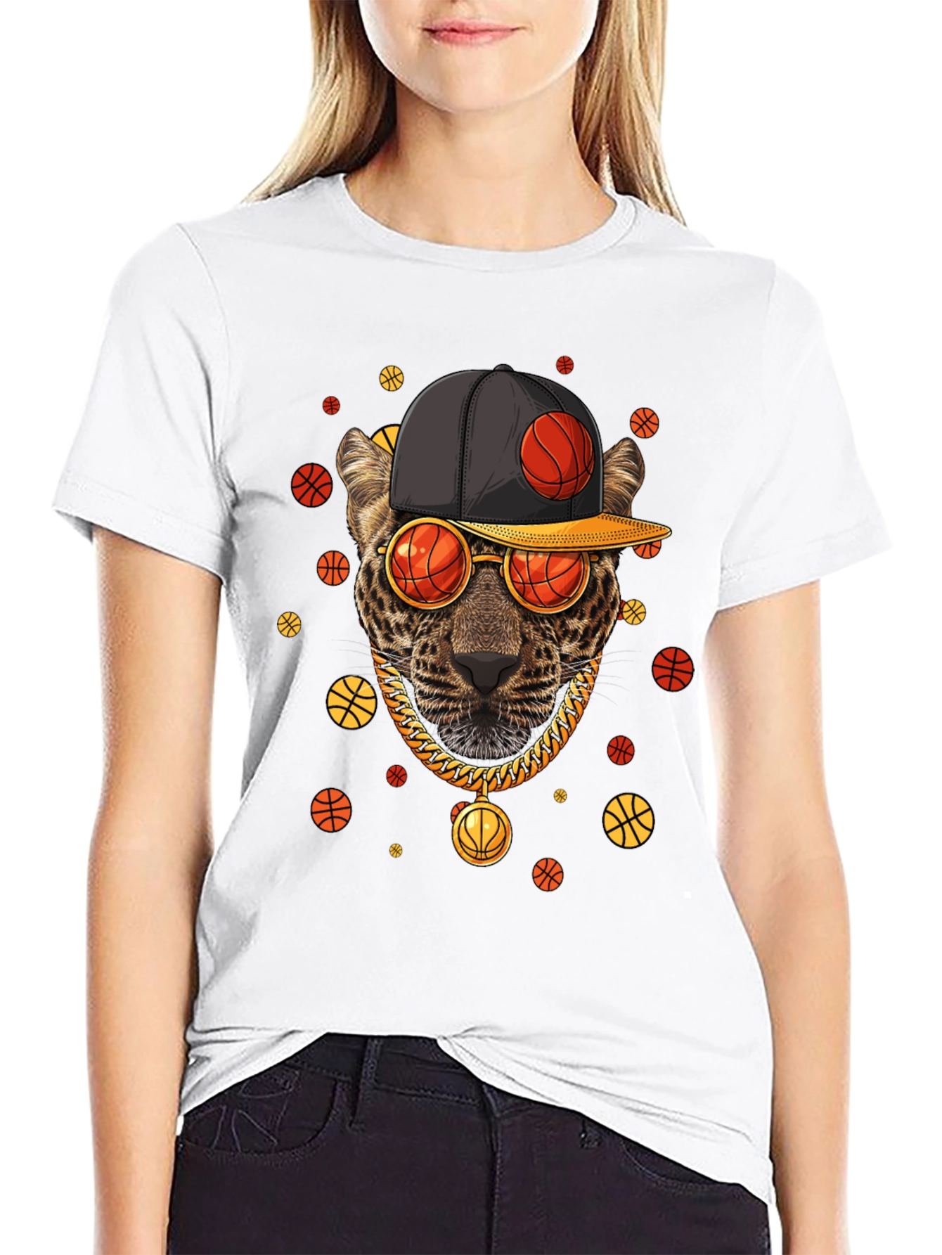 Cool Cat Basketball Graphic Tee