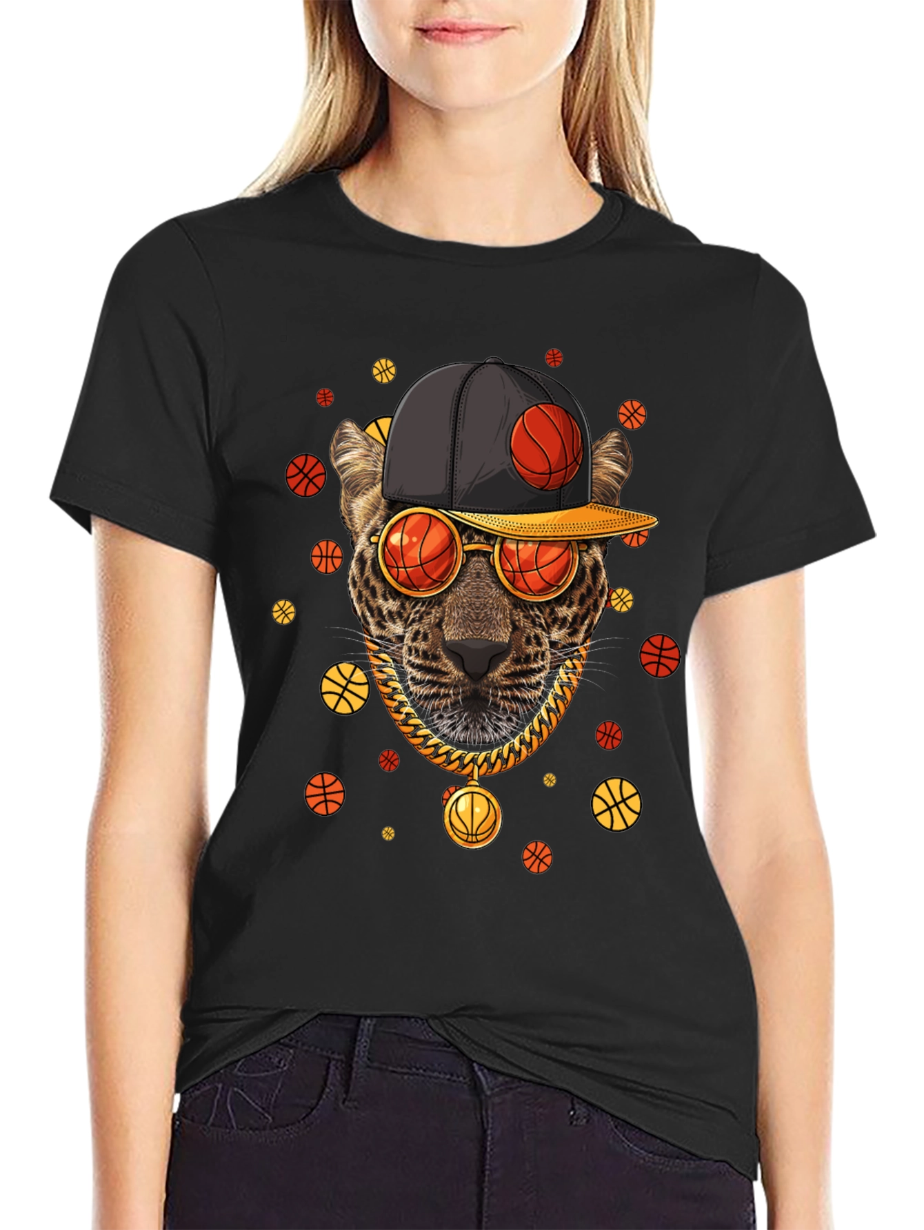 Cool Cat Basketball Graphic Tee