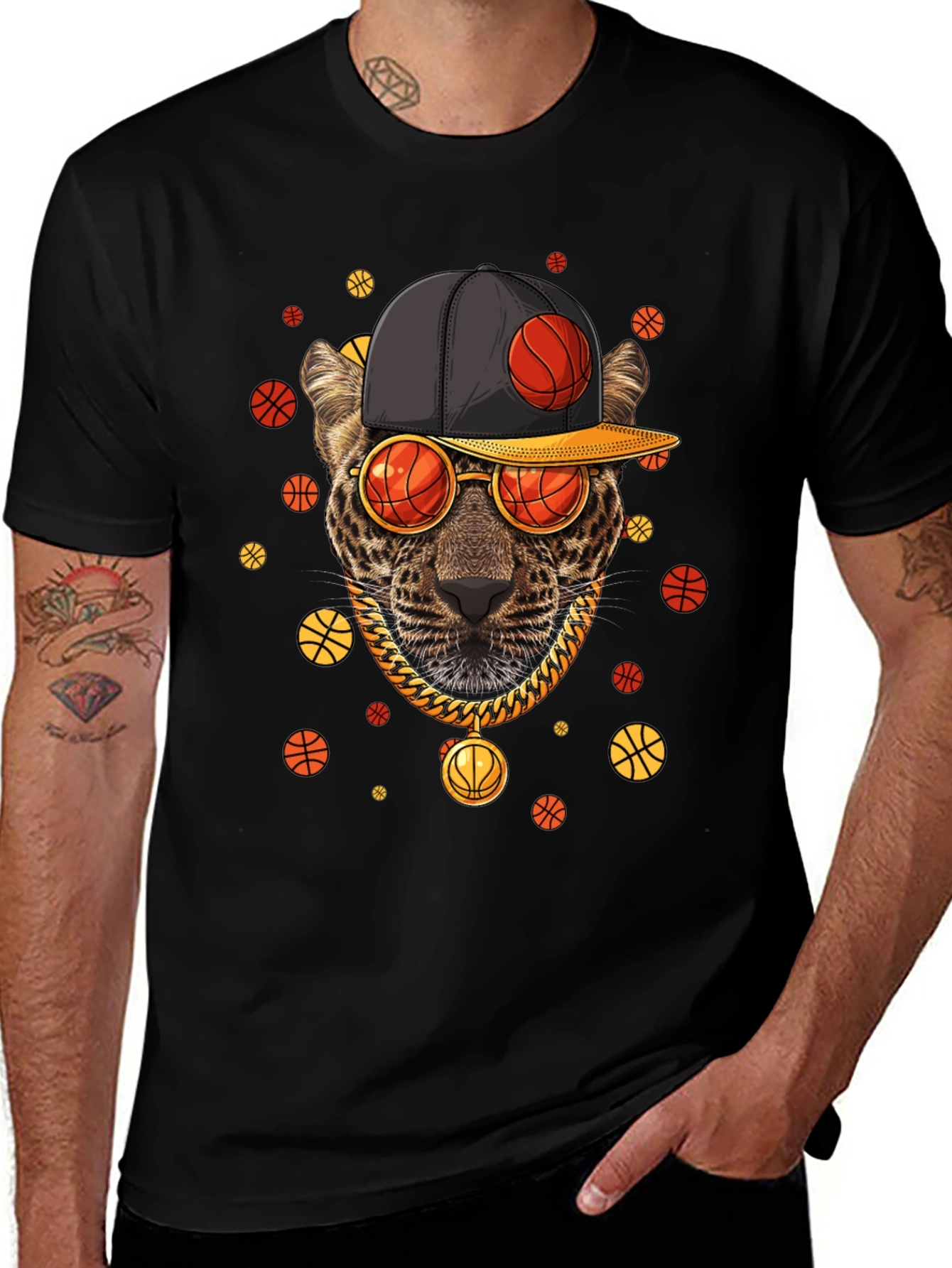 Cool Cat Basketball Graphic Tee