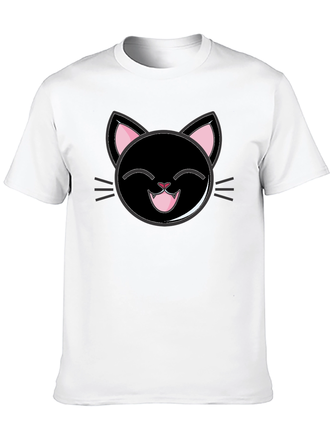 Cute Cartoon Black Cat T-Shirt