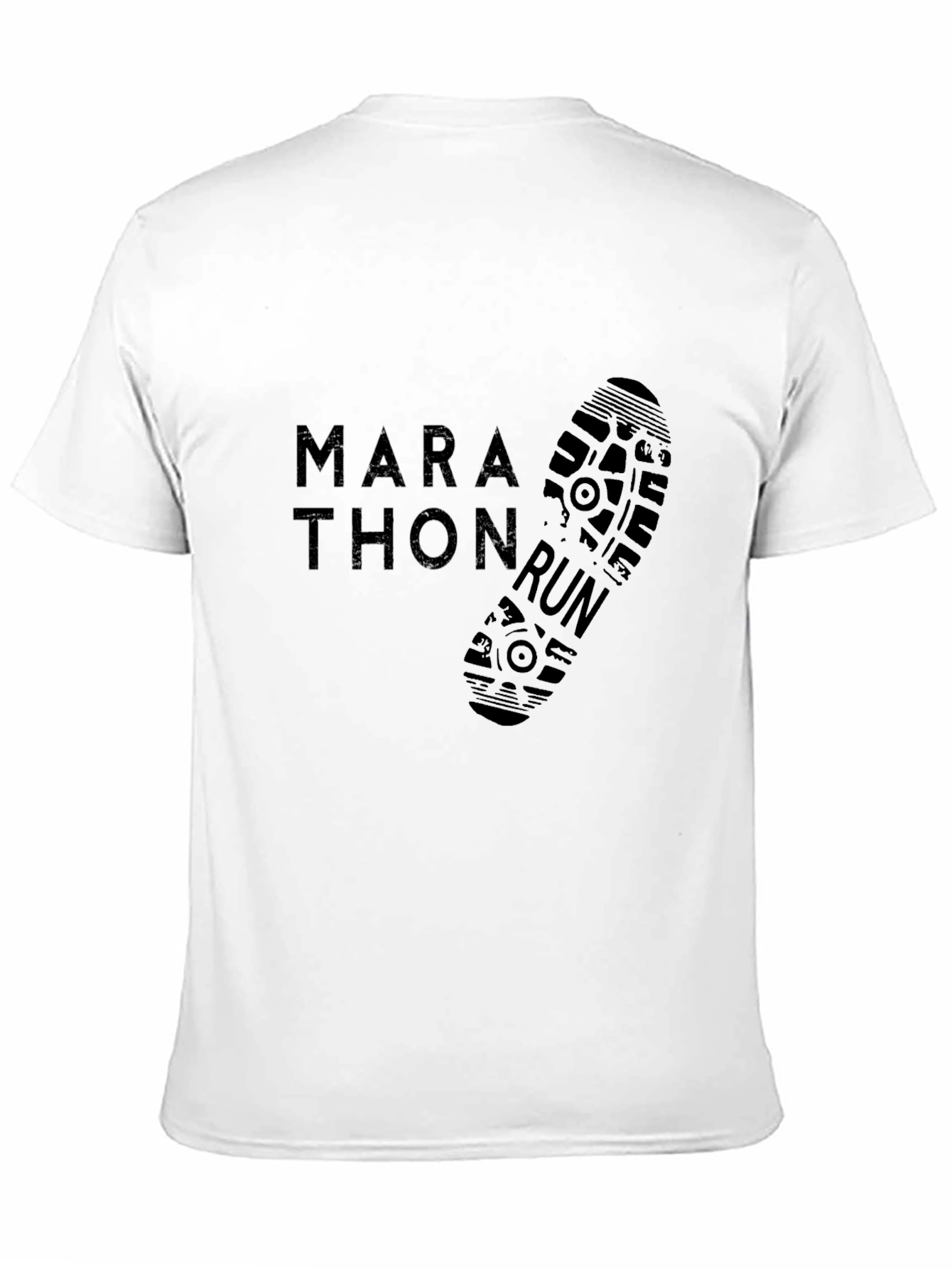 Marathon Run Graphic Black T-Shirt