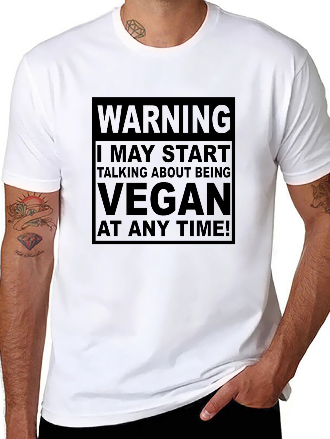 Warning Vegan T-Shirt - Funny Vegan Gift Tee